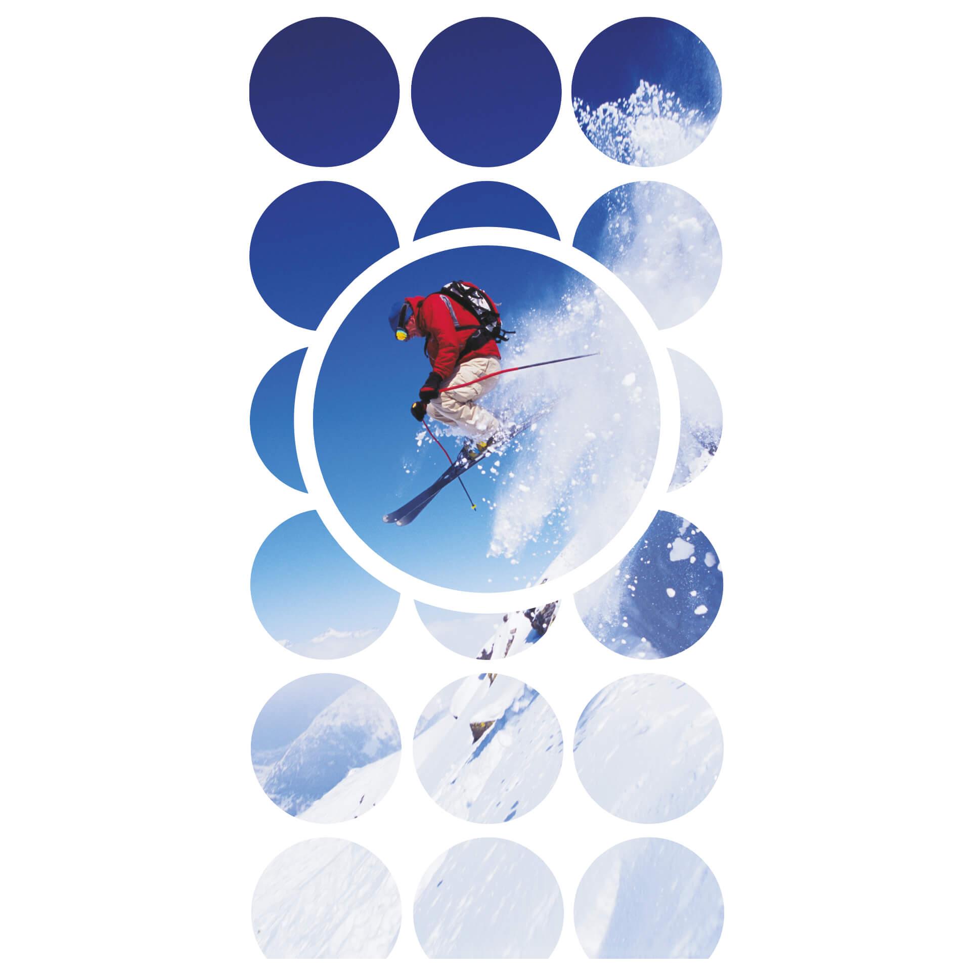 Wandtattoo Ski-Jump-Muster
