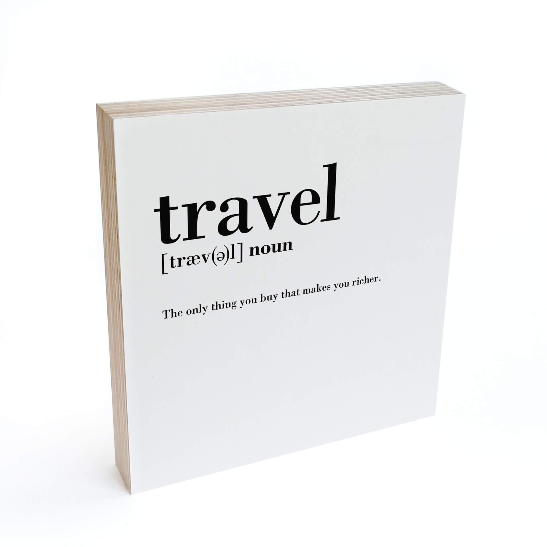 Billede af træ til at sætte op - Grammatik - Rejser - 15x15 cm
