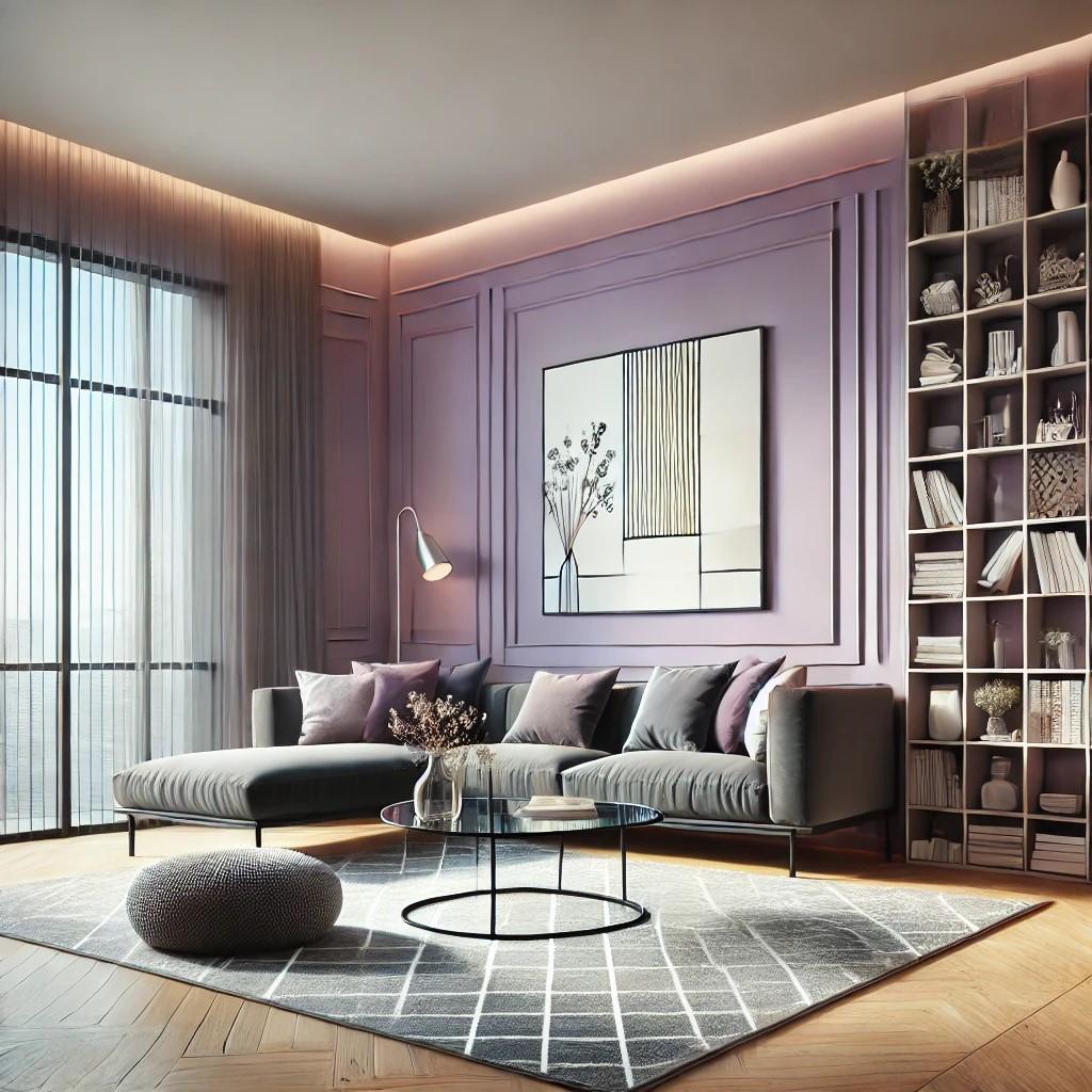 Pintura interior violeta mate I Higo femenino | vitalizar el carácter de la habitación | LA COCINA D