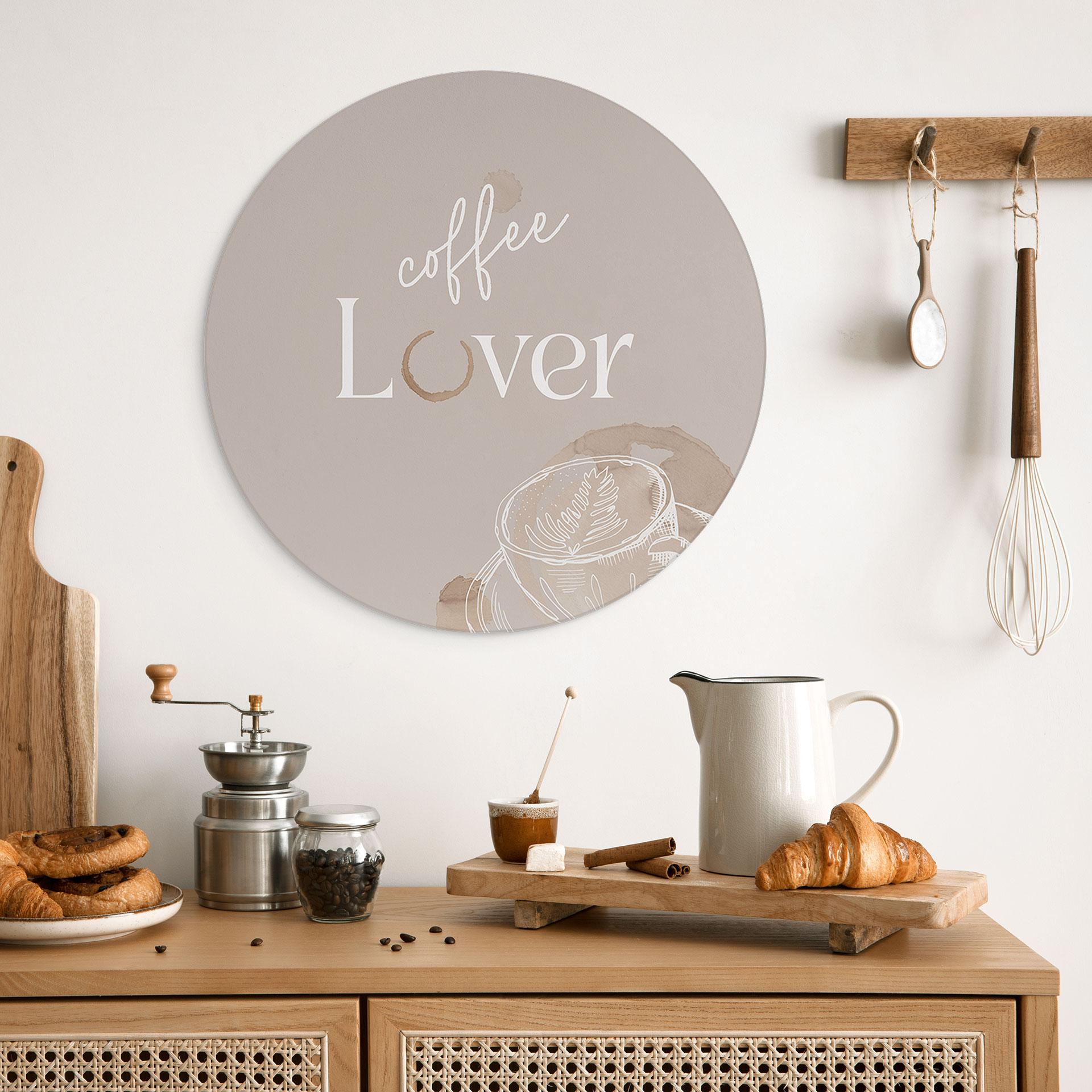 Dibond vægdekoration Coffee Lover – print på aluminium (Alu-Dibond)