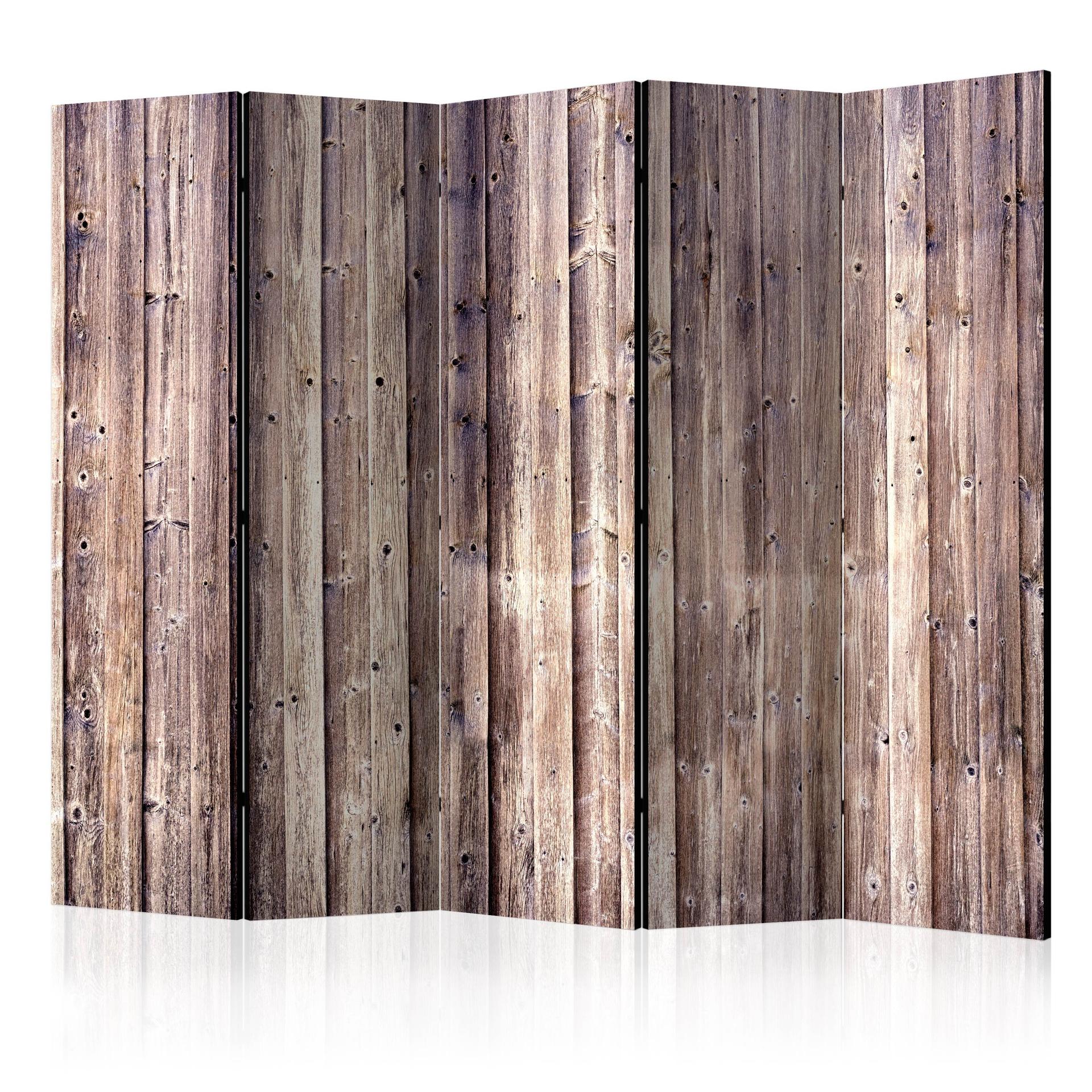 Skærm til rumdeling - Træcharme, 5-delt - 225x172 cm