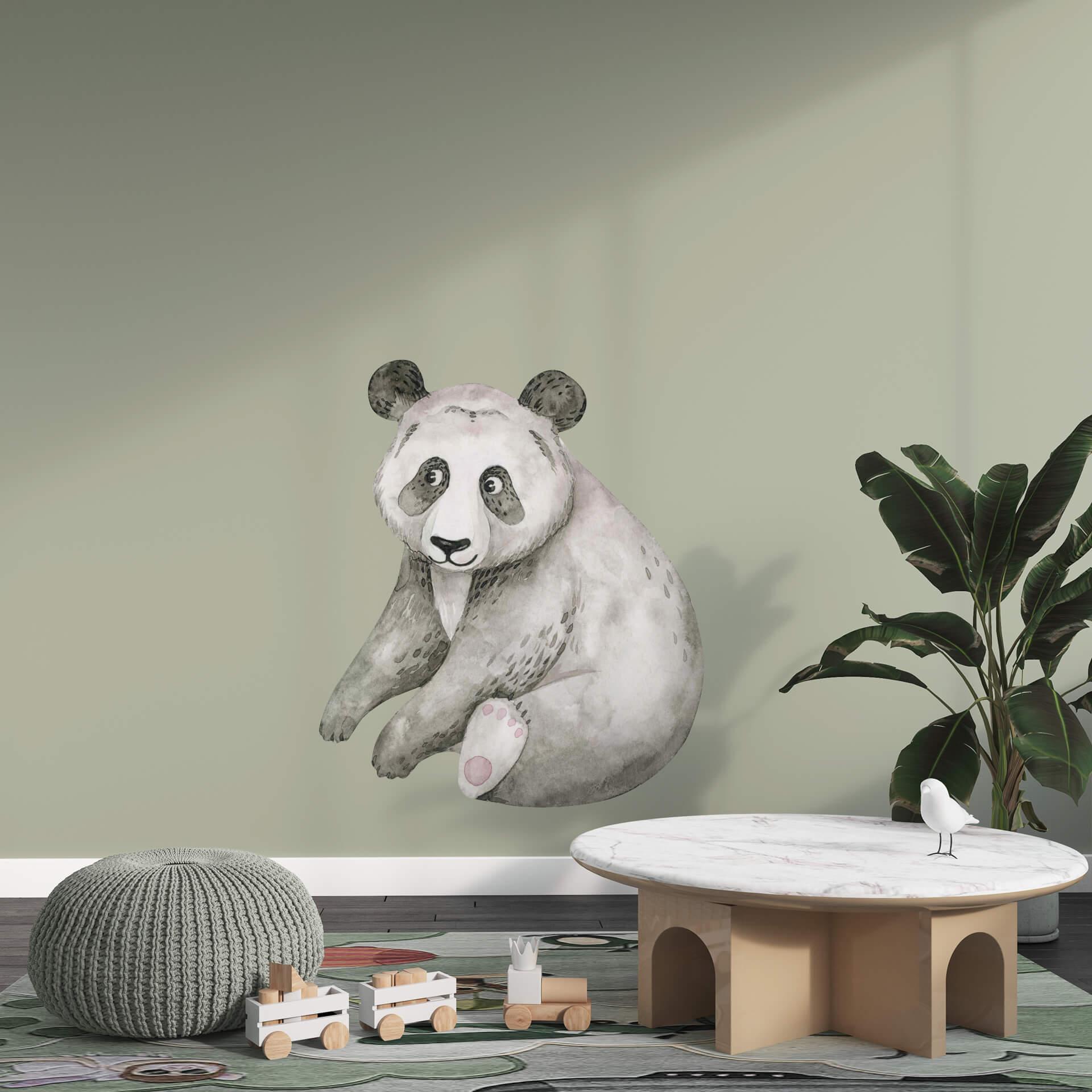 Wallsticker Siddende panda - Kvilis