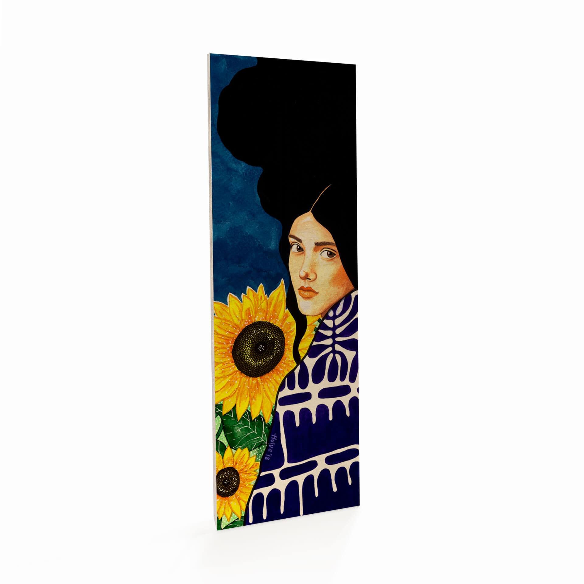 Holzbild Hülya - Der Verstand - Panorama - 10x30cm