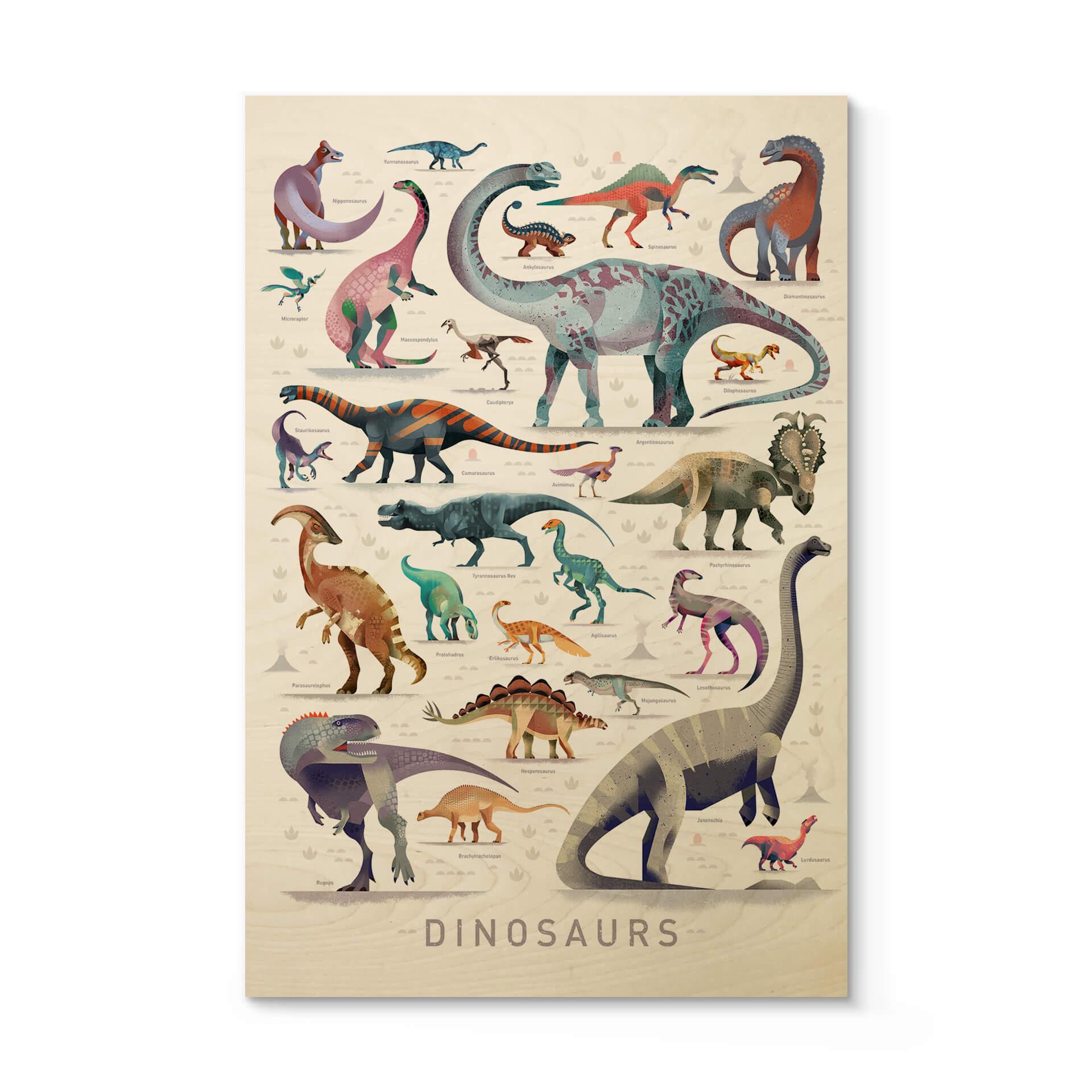 Brunt billede af træ - Dinosaurer