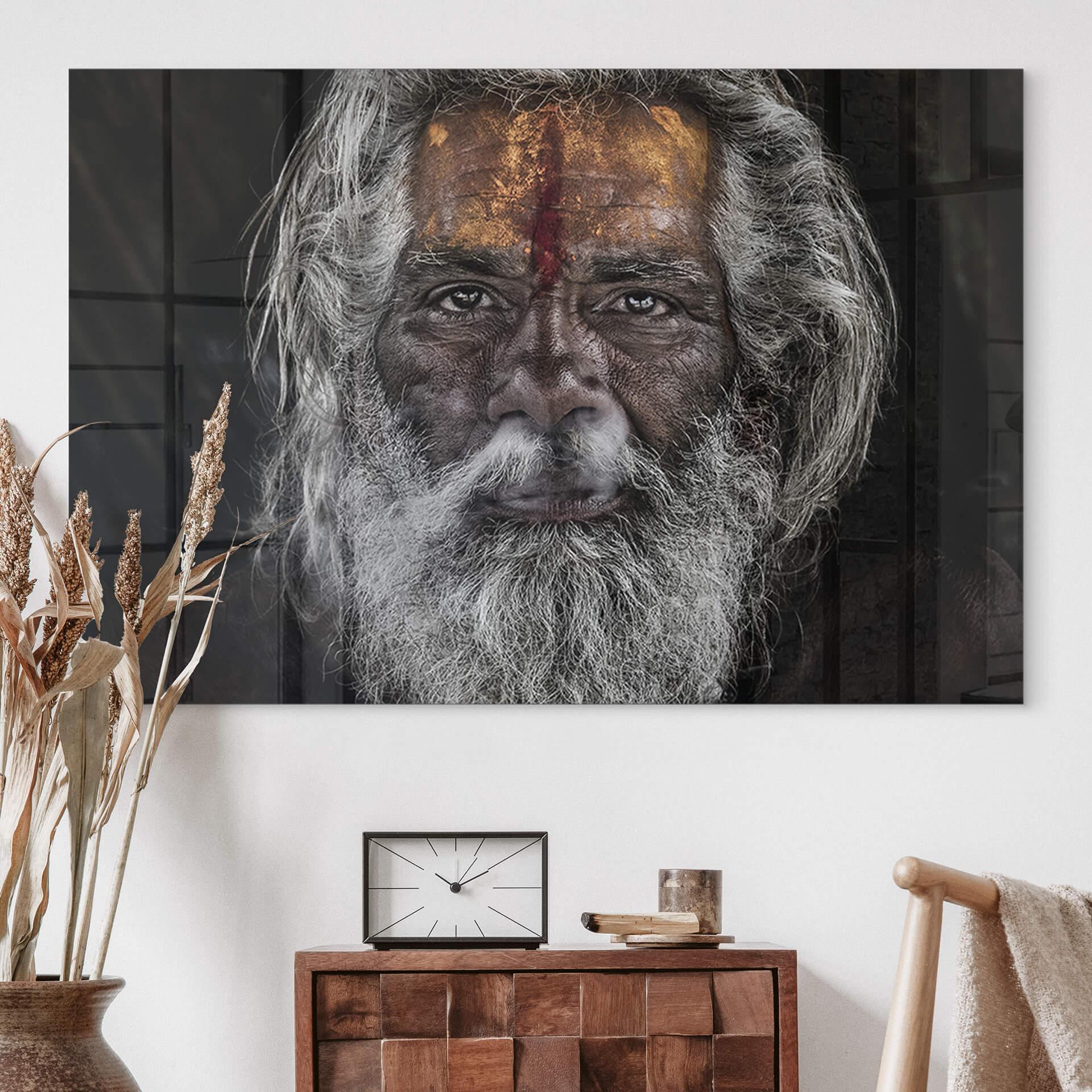 Akrylbillede Kuesta - Spiritualitet hos en sadhu i Indien