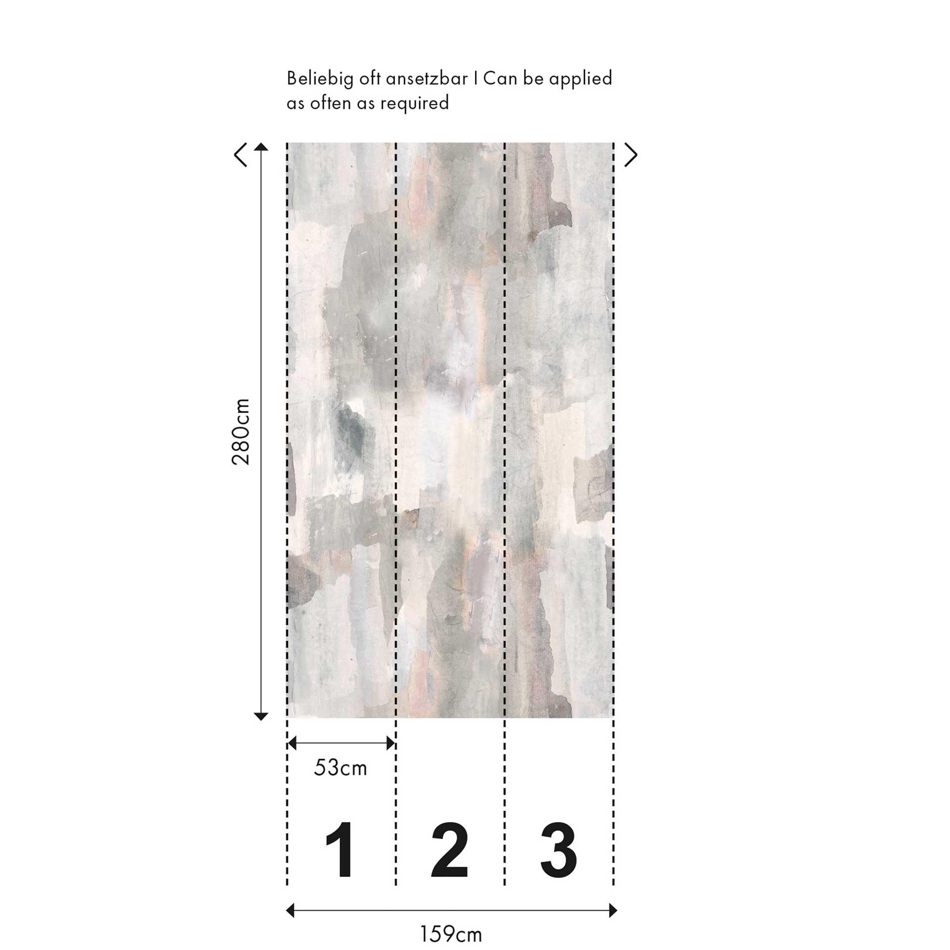 Fotobehang in beige grijs - design behang in aquarel look - Vliesbehang