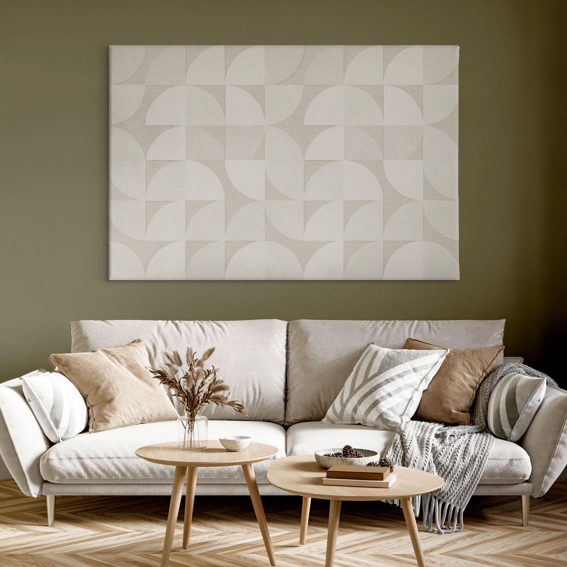 Halvcirkelformet Canvasbillede i retrostil - Bloomery Decor
