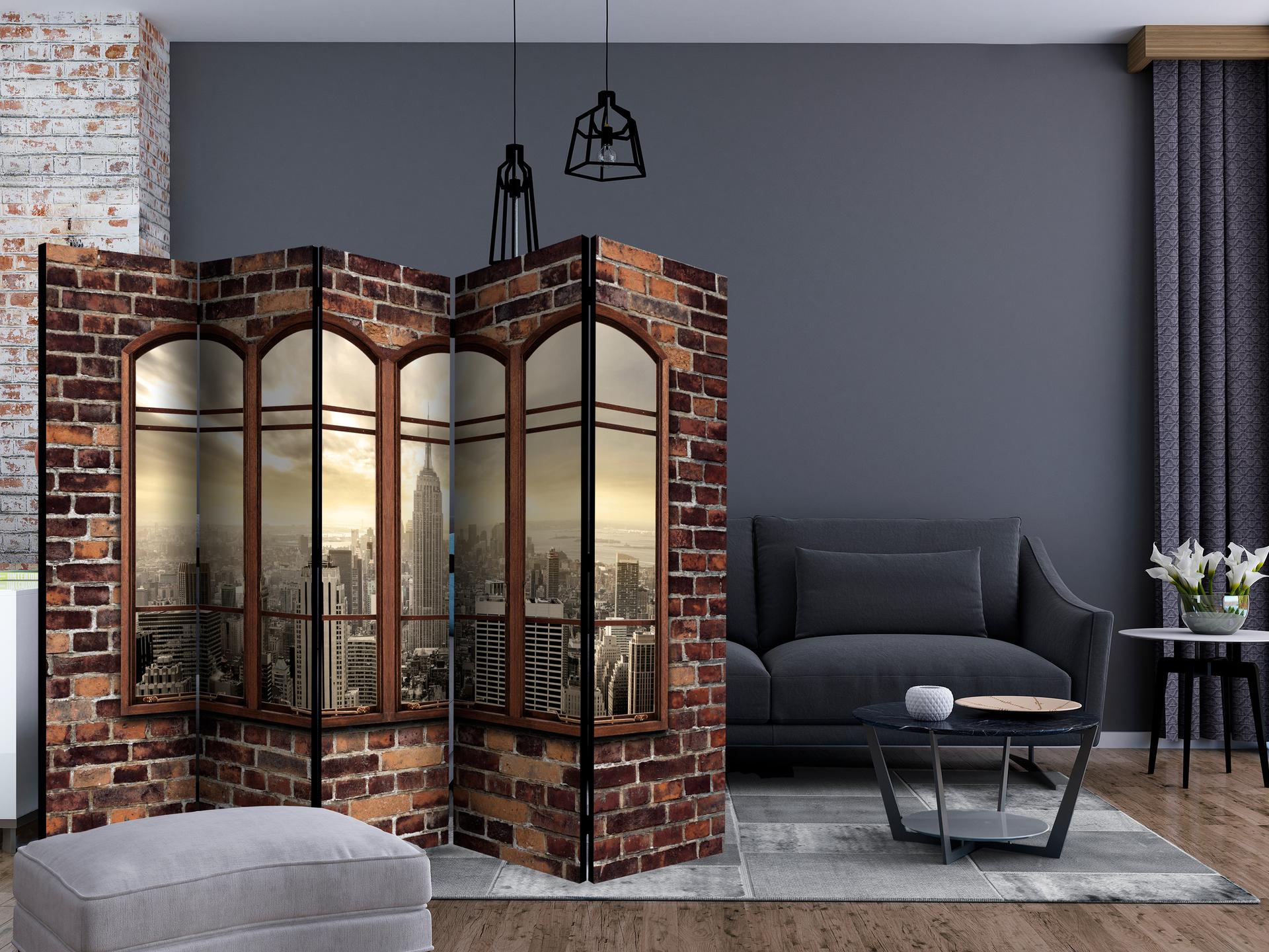 Divisorio - Vista insolita , 5 pezzi - 225x172 cm