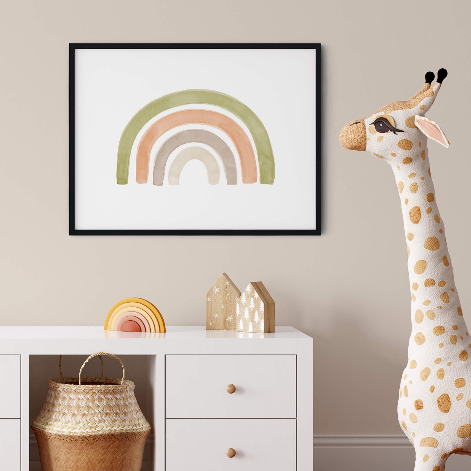 Plakat - Nouveauprints - Aquarel regnbue