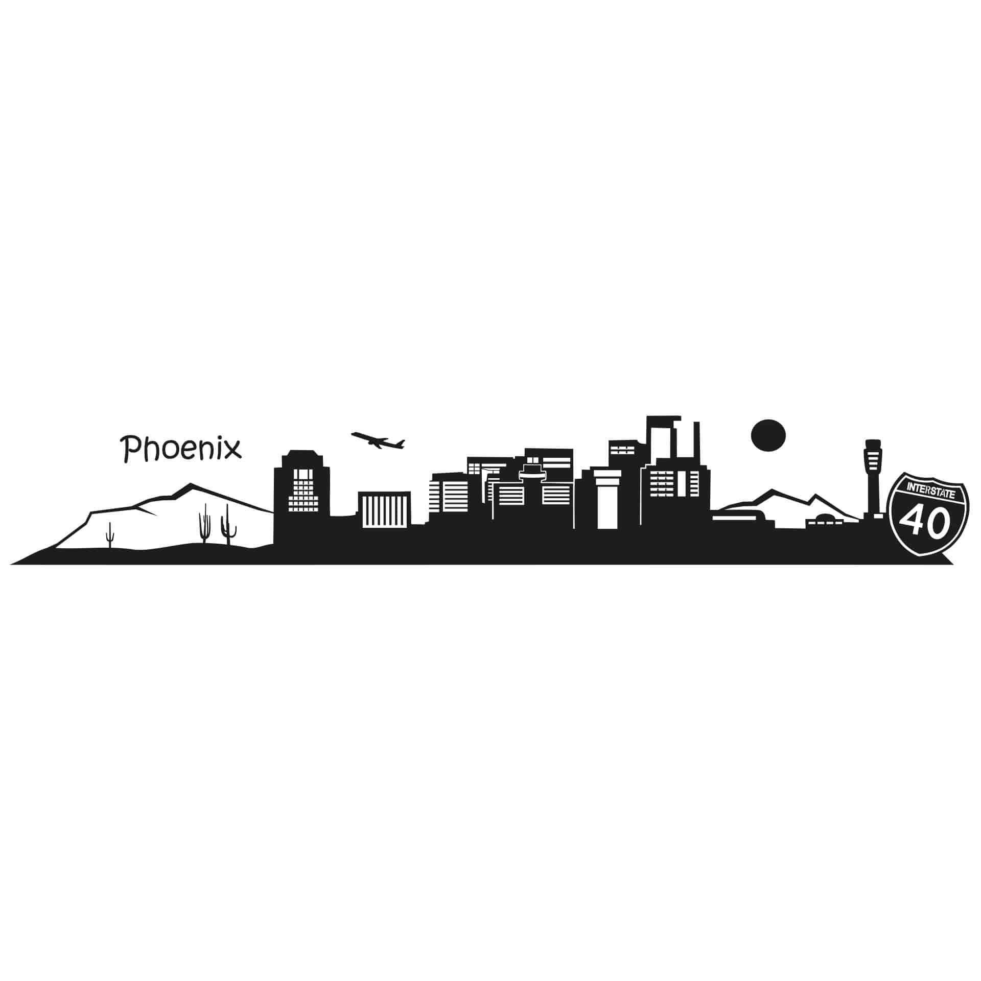 Wallsticker Phoenix Skyline