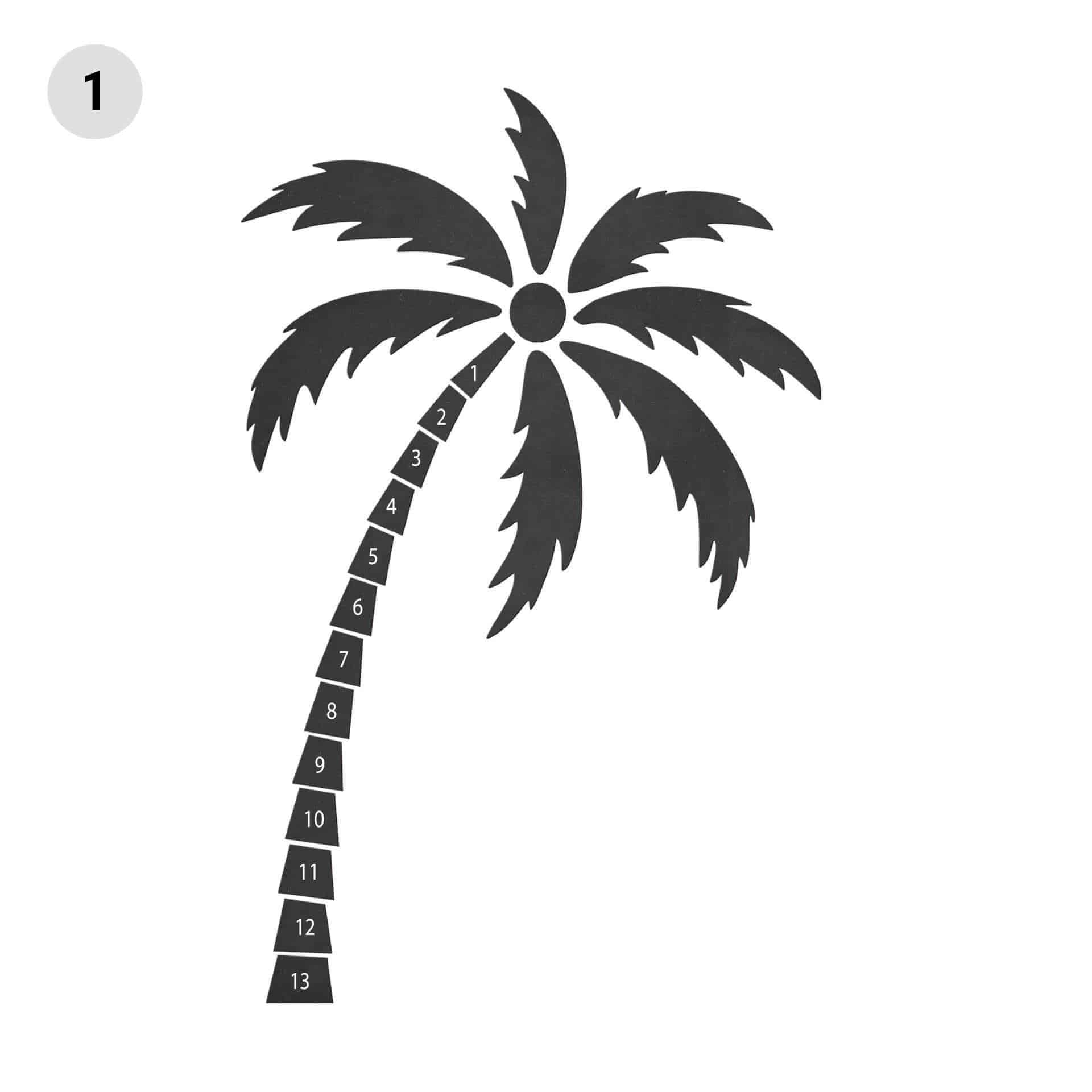 Decoración en madera XXL palmera tropical - MDF