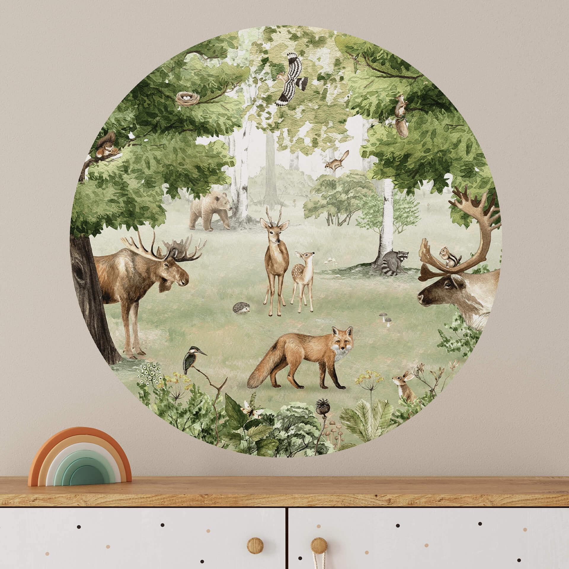 Kikki Belle Wallsticker - Forest wonder - Rund