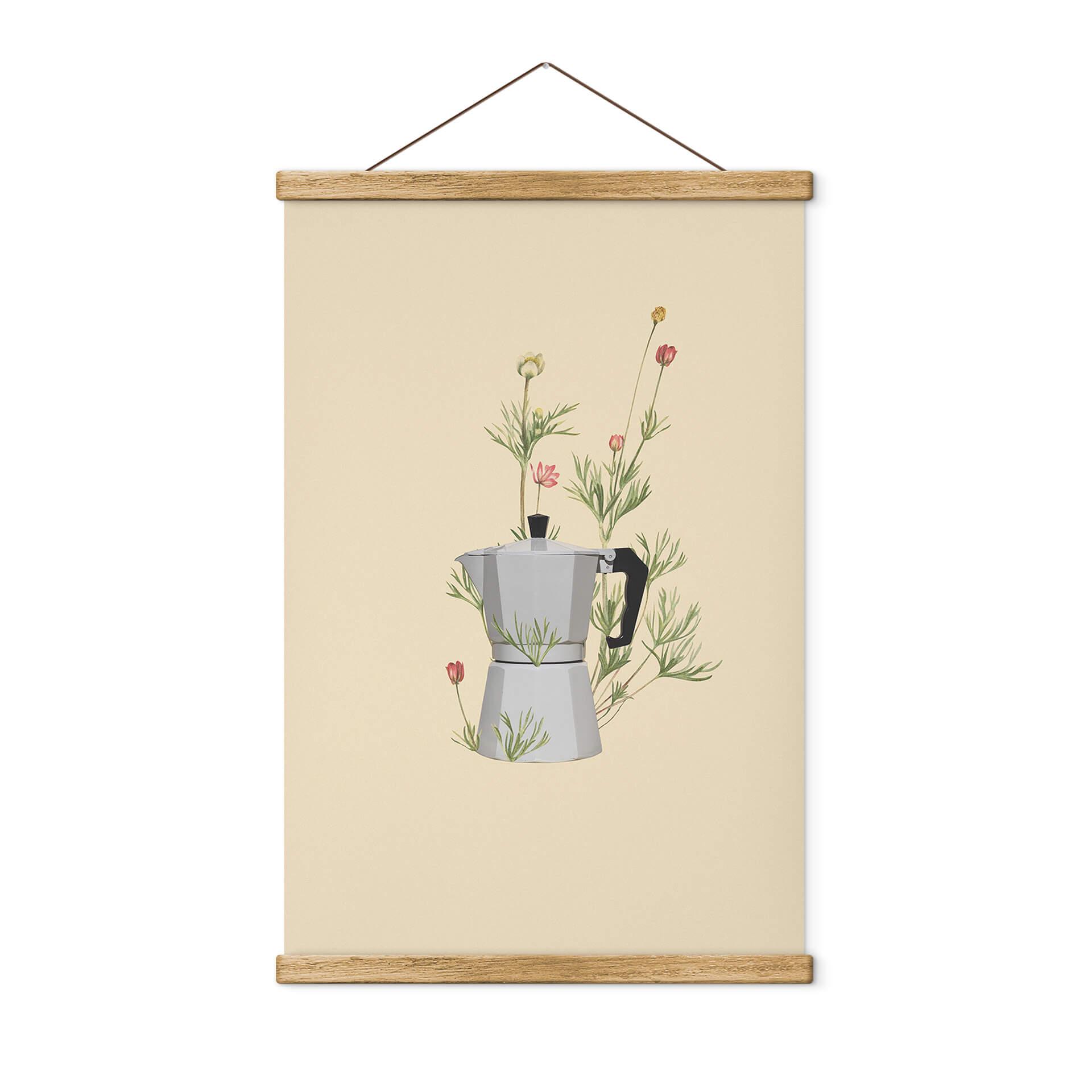 Tekstil plakat Frida Floral Studio - Mocha Floral