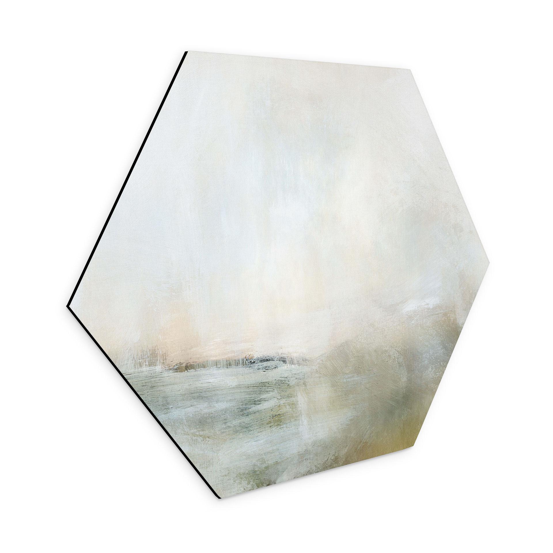 Hexagon Dibond Gyldent abstrakt - Hobday