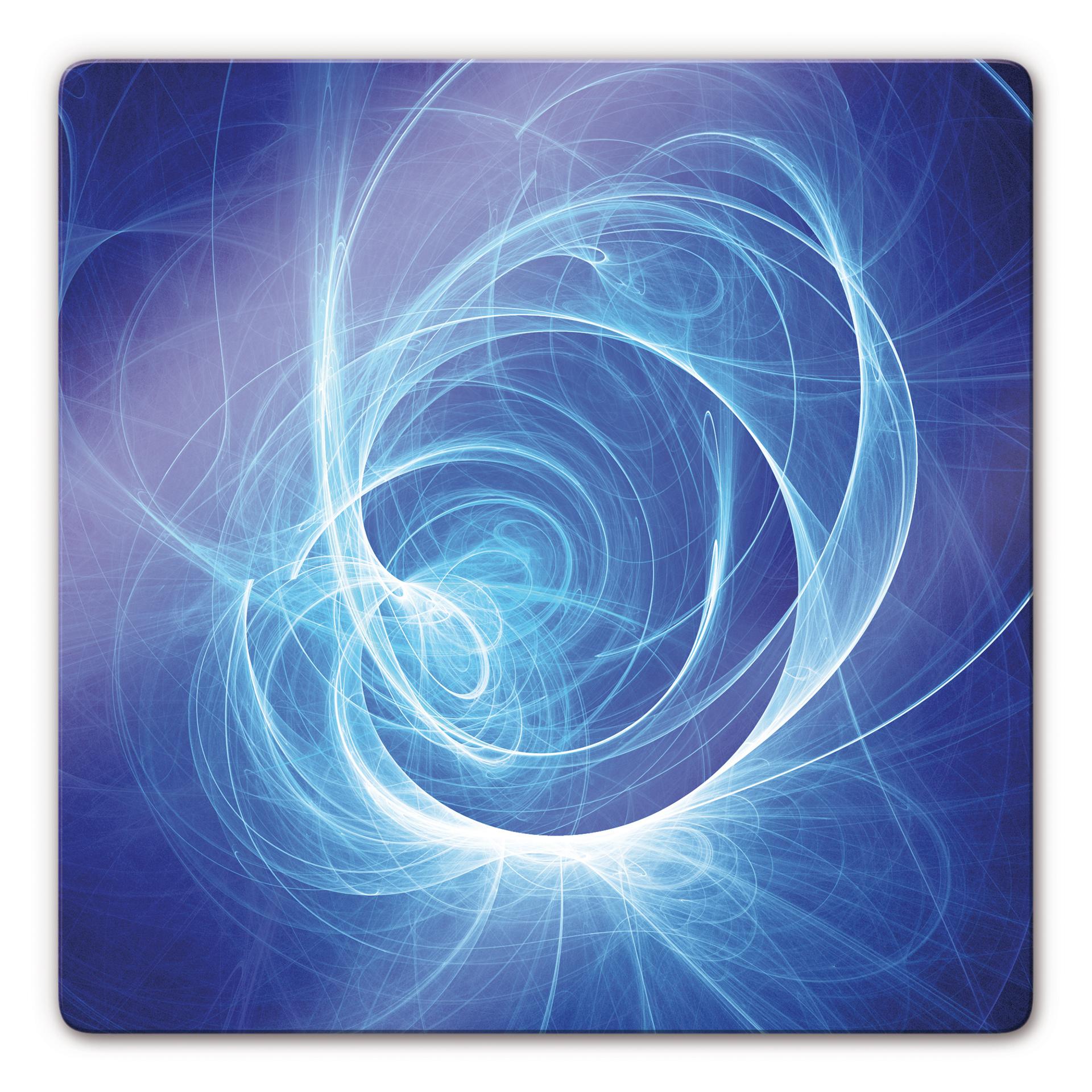 Tableau en verre - Rayon Tourbillon Bleu
