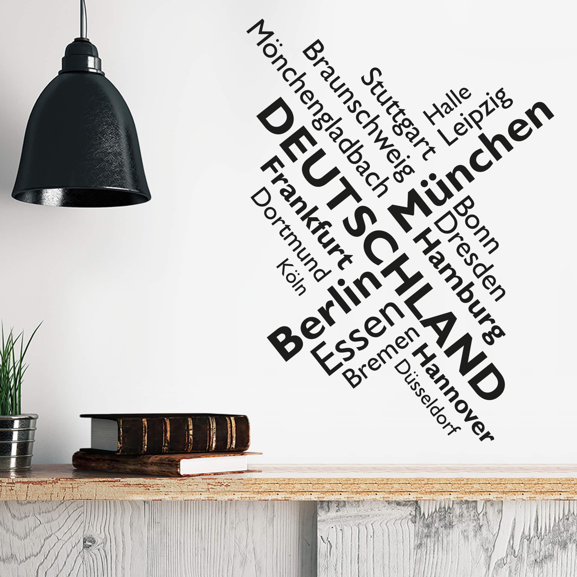 Wandtattoo Städte Raute