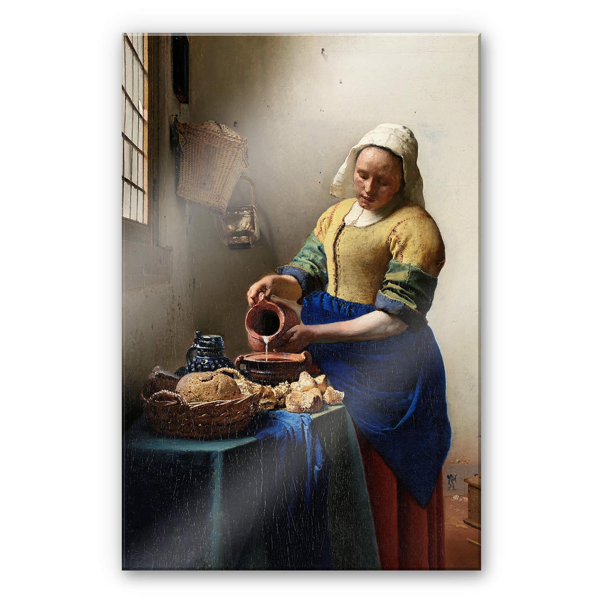 Akrylbillede Vermeer - Pigen med mælkekanden