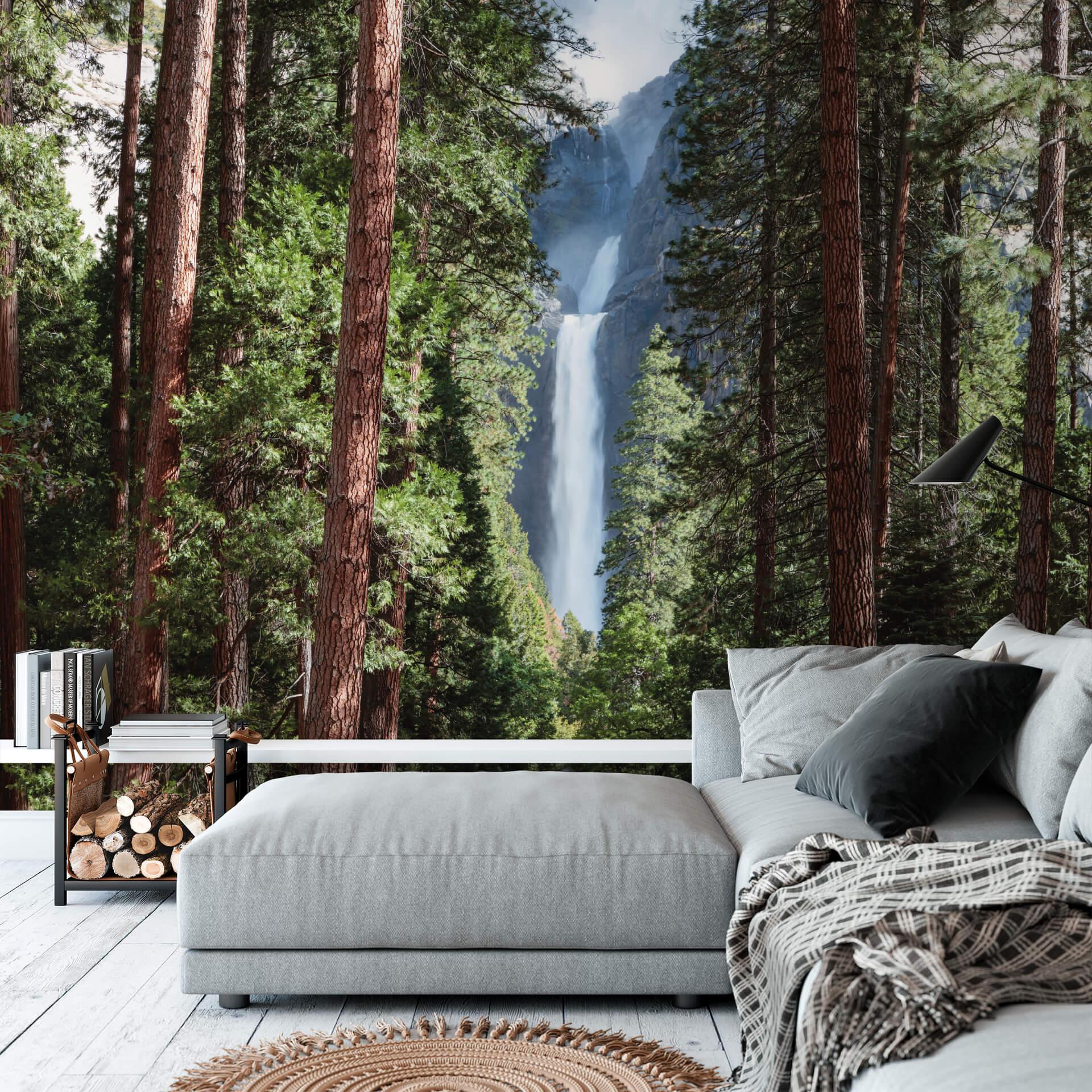 Fototapet Colombo - Vattenfall i skogen