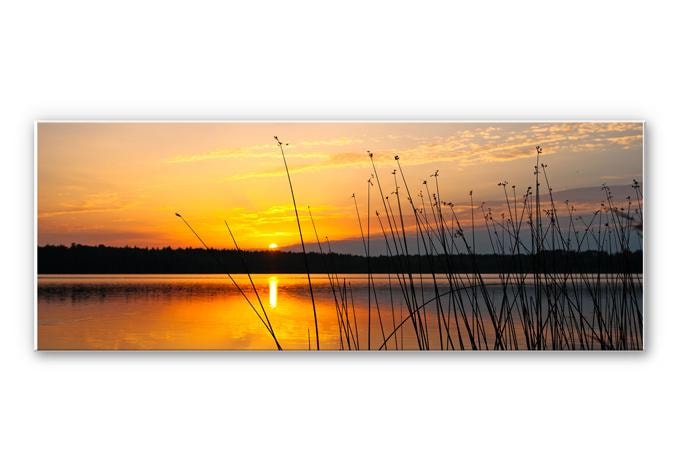 Tableau Forex - Coucher de soleil au bord du lac - Panorama