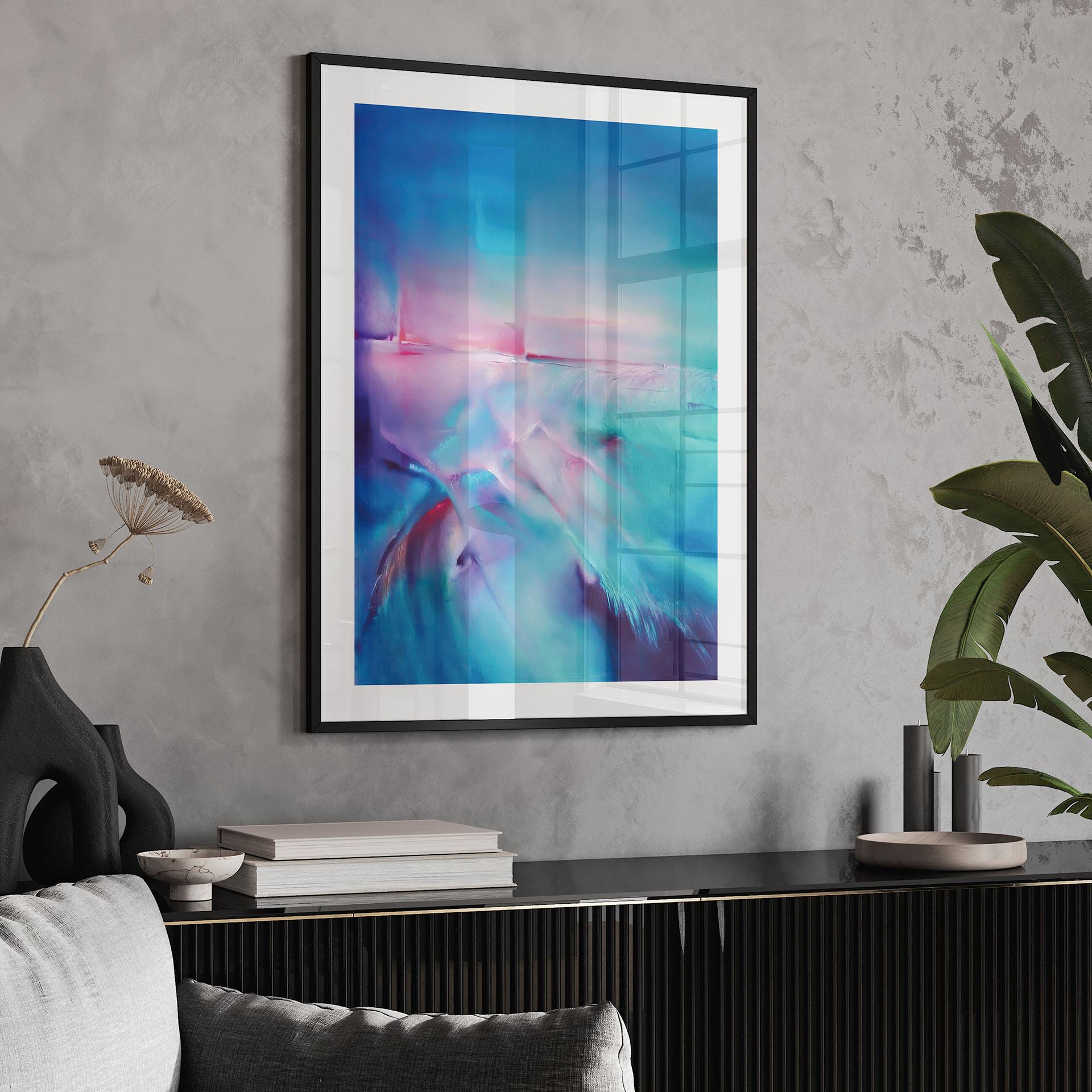 Plakat aurora borealis i turkis og lilla - Schmucker