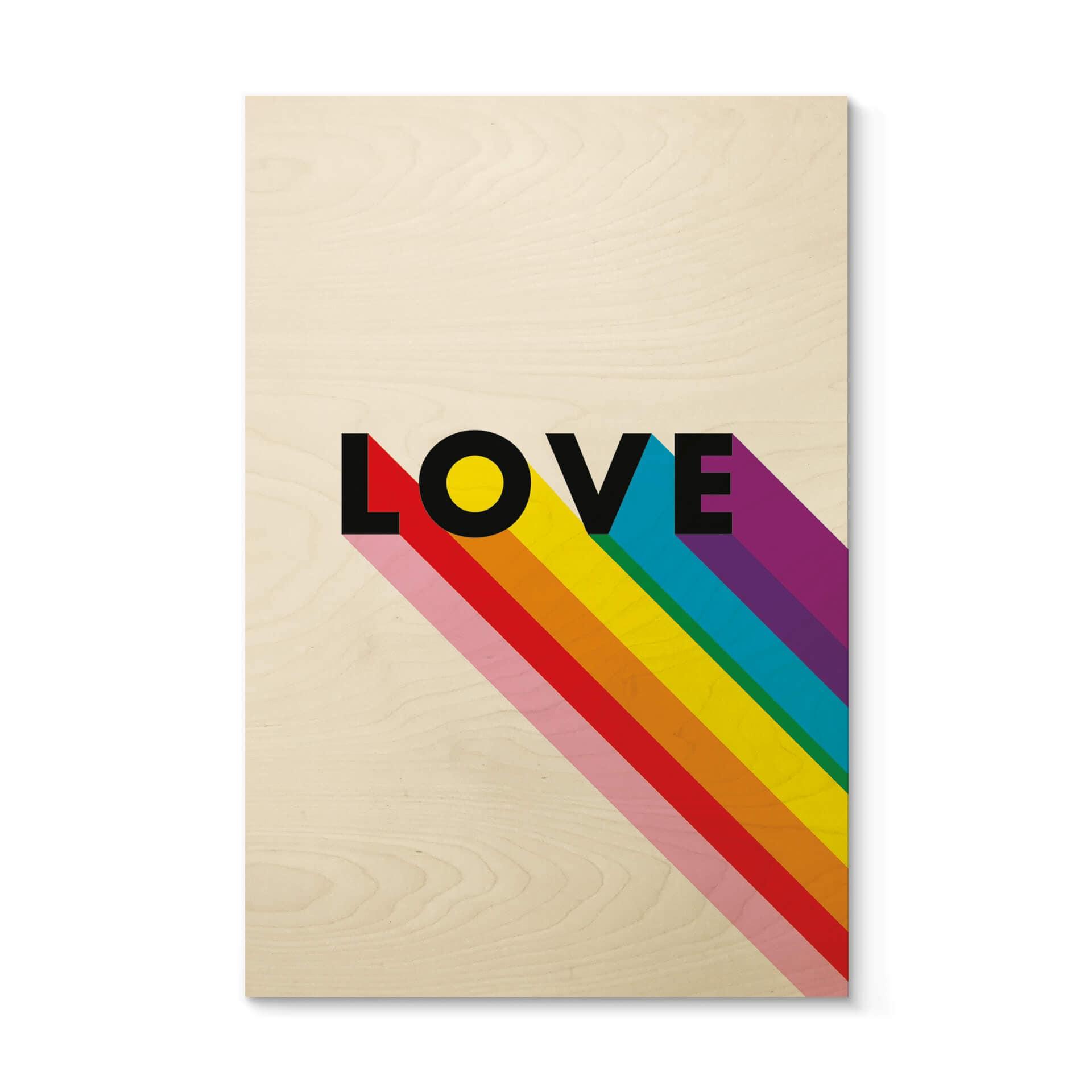 Træplakat LGBTQIA+ Love