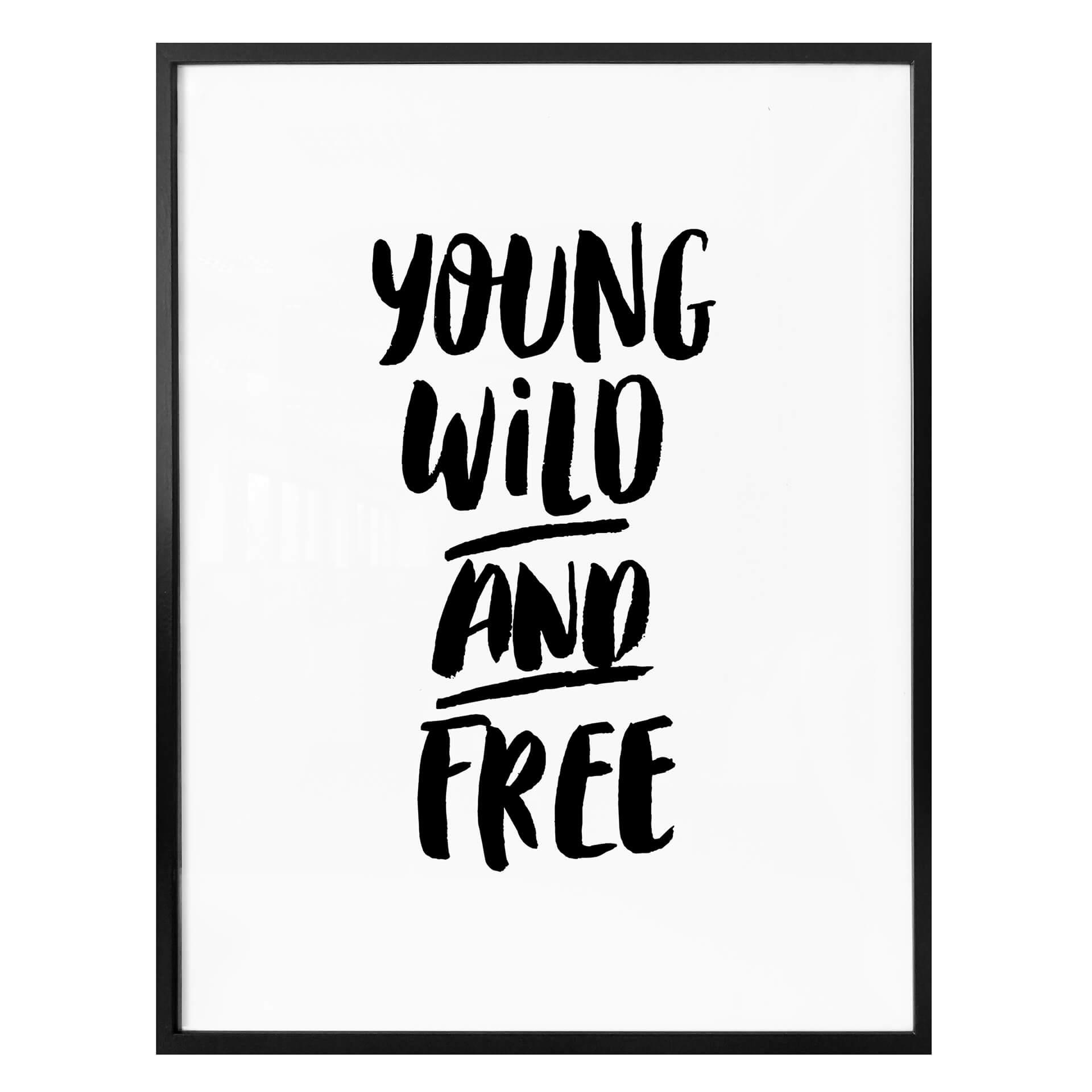 Póster Joven salvaje y libre