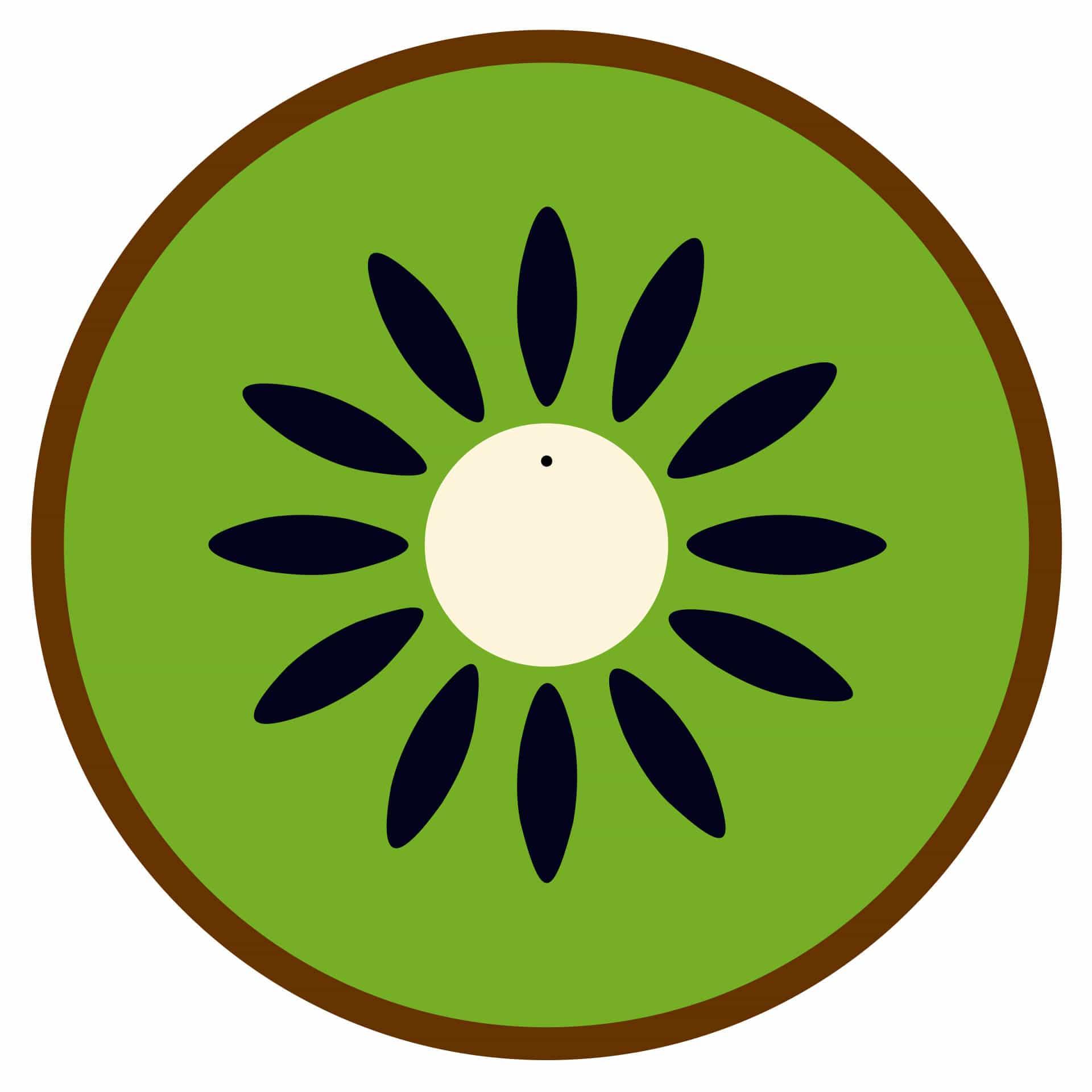 Wandtattoo Kiwi Wanduhr
