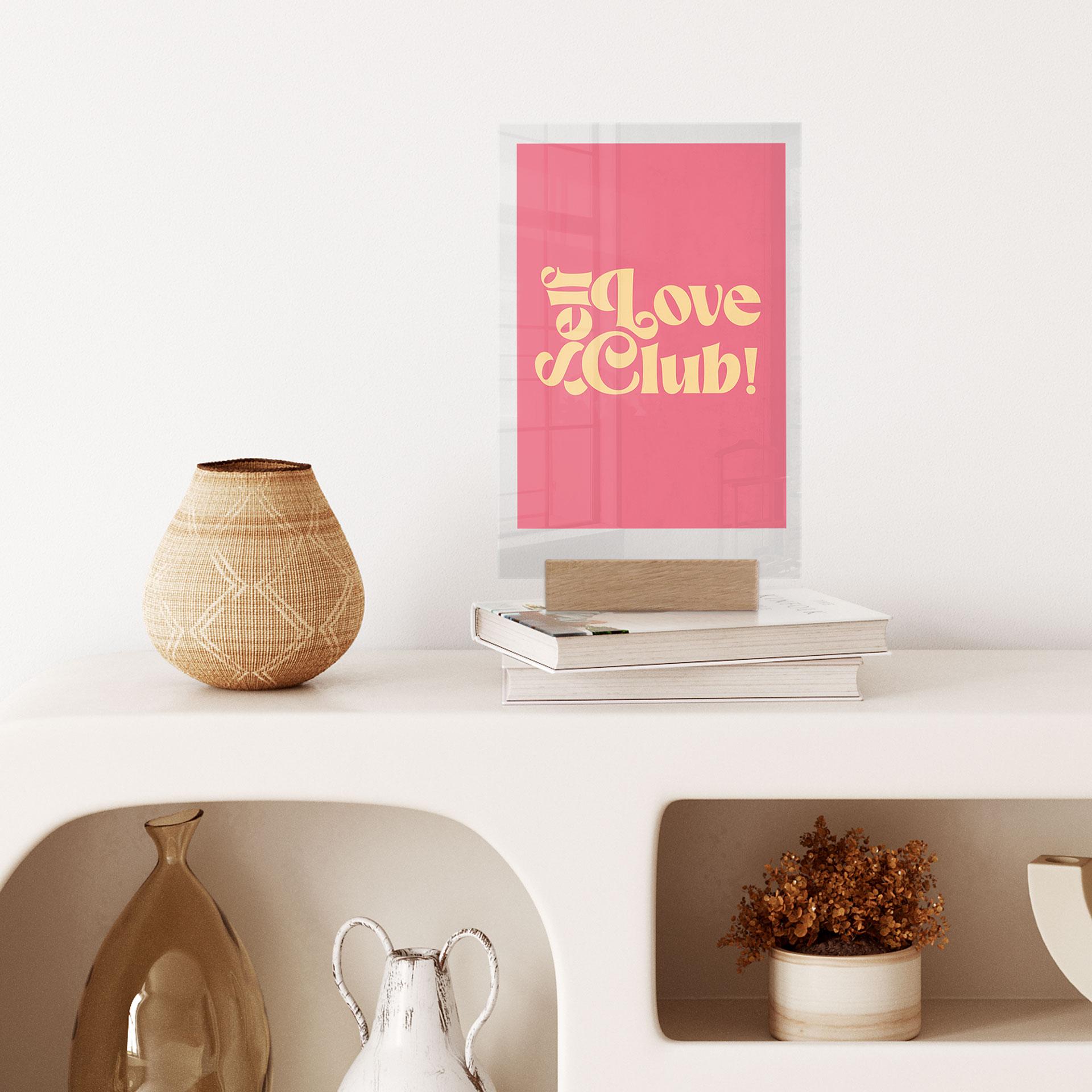 Self Love Club Roze tafelmiddenstuk - Prints by Ayleen