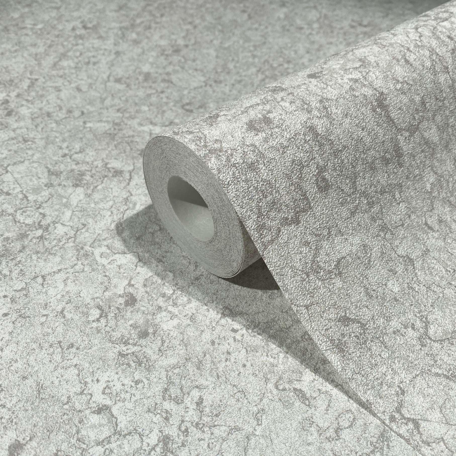 Grafisk tapet, non-woven tapet Flora grå
