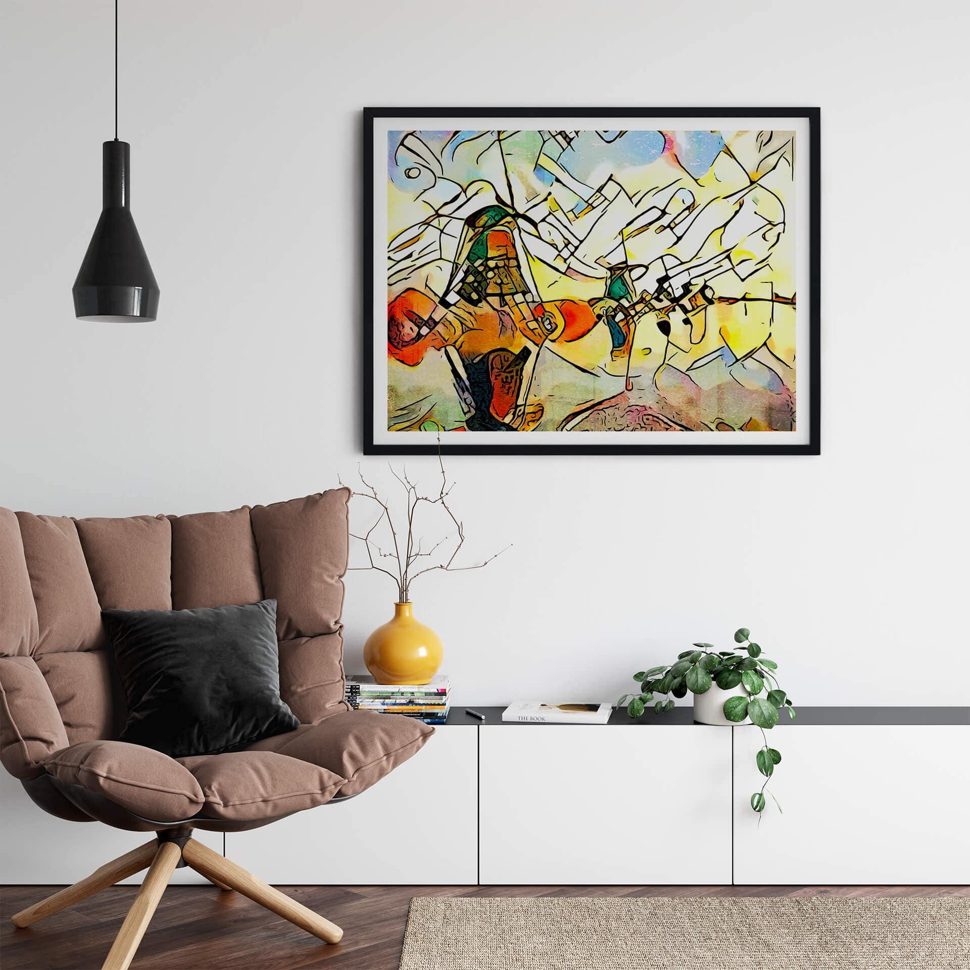 Póster Zamart - Kandinsky y los molinos de viento holandeses