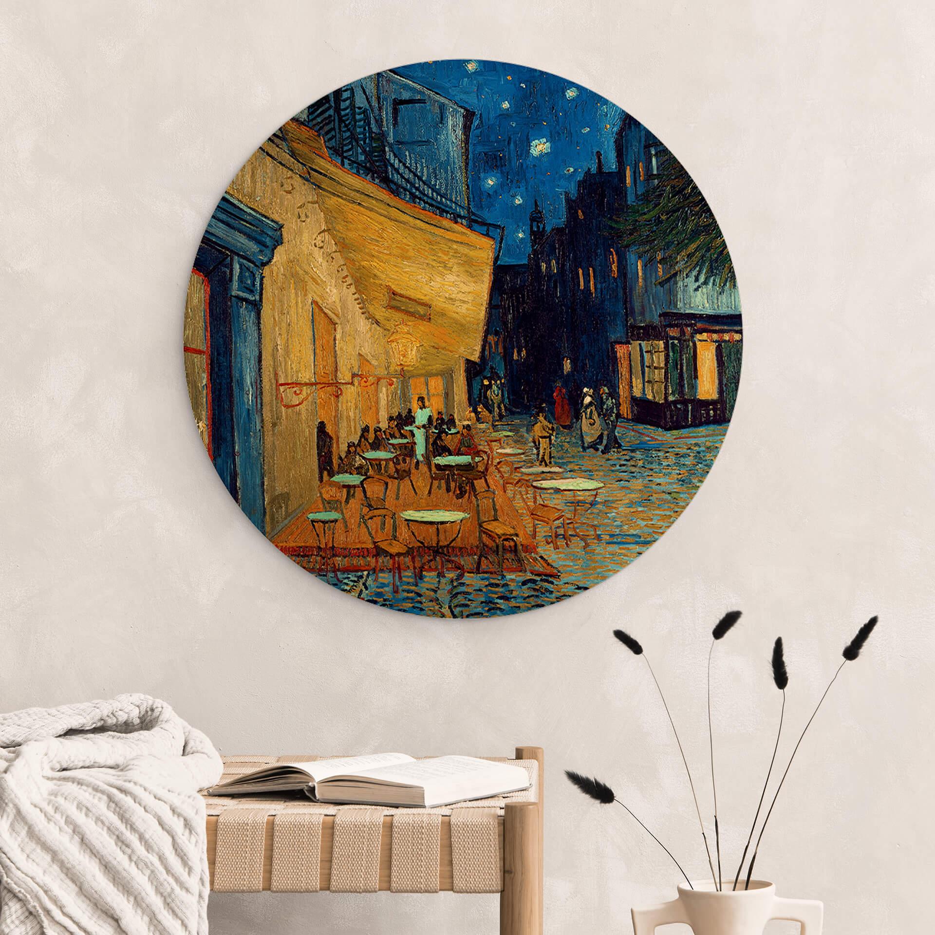Billede af træ van Gogh - Caféterrasse om aftenen - Runde
