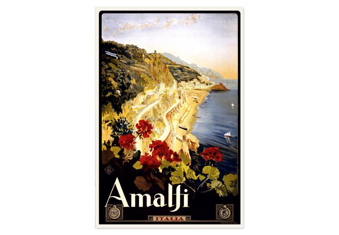 Wallprint Vintage Travel - Amalfi