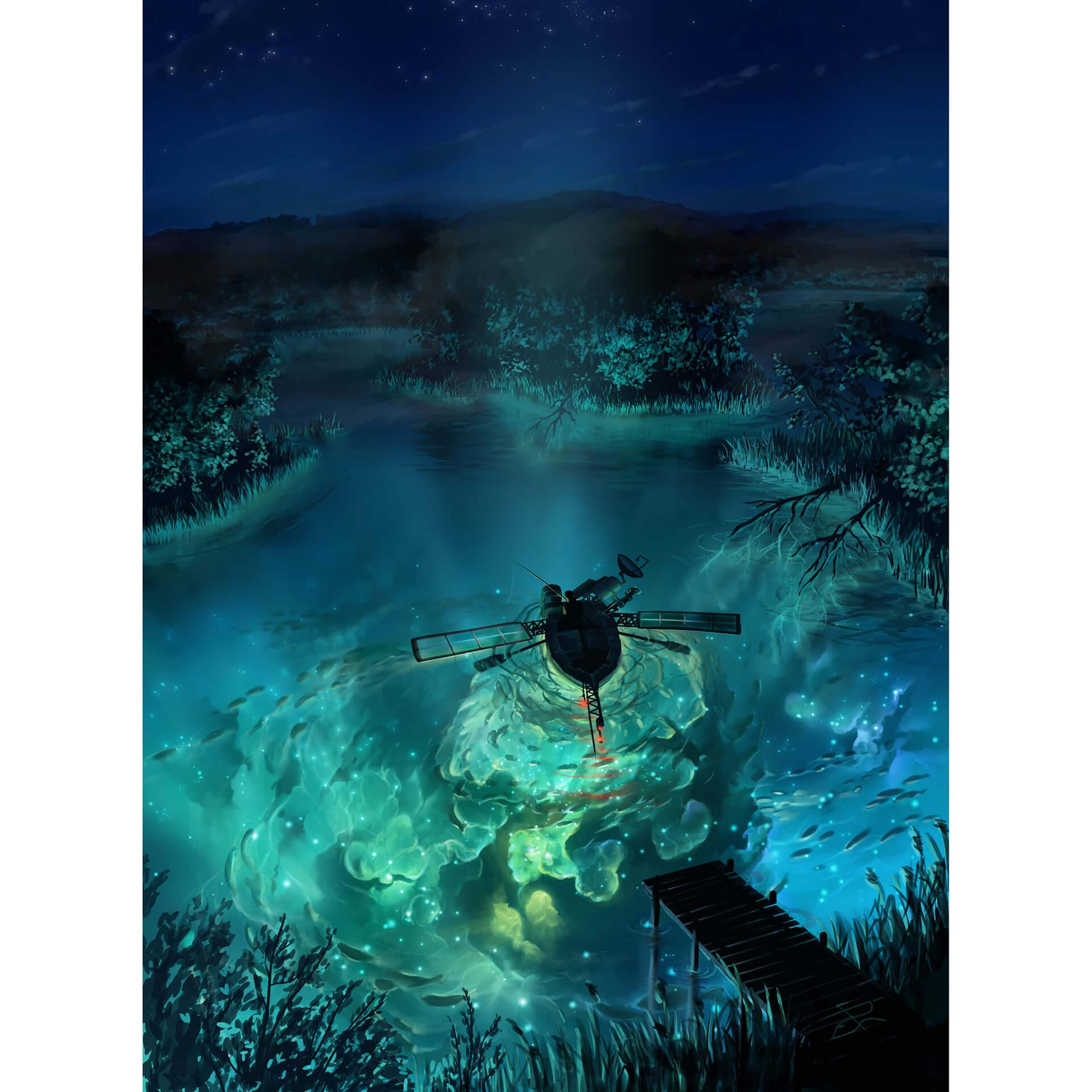 Fotobehang Underwater Galaxy