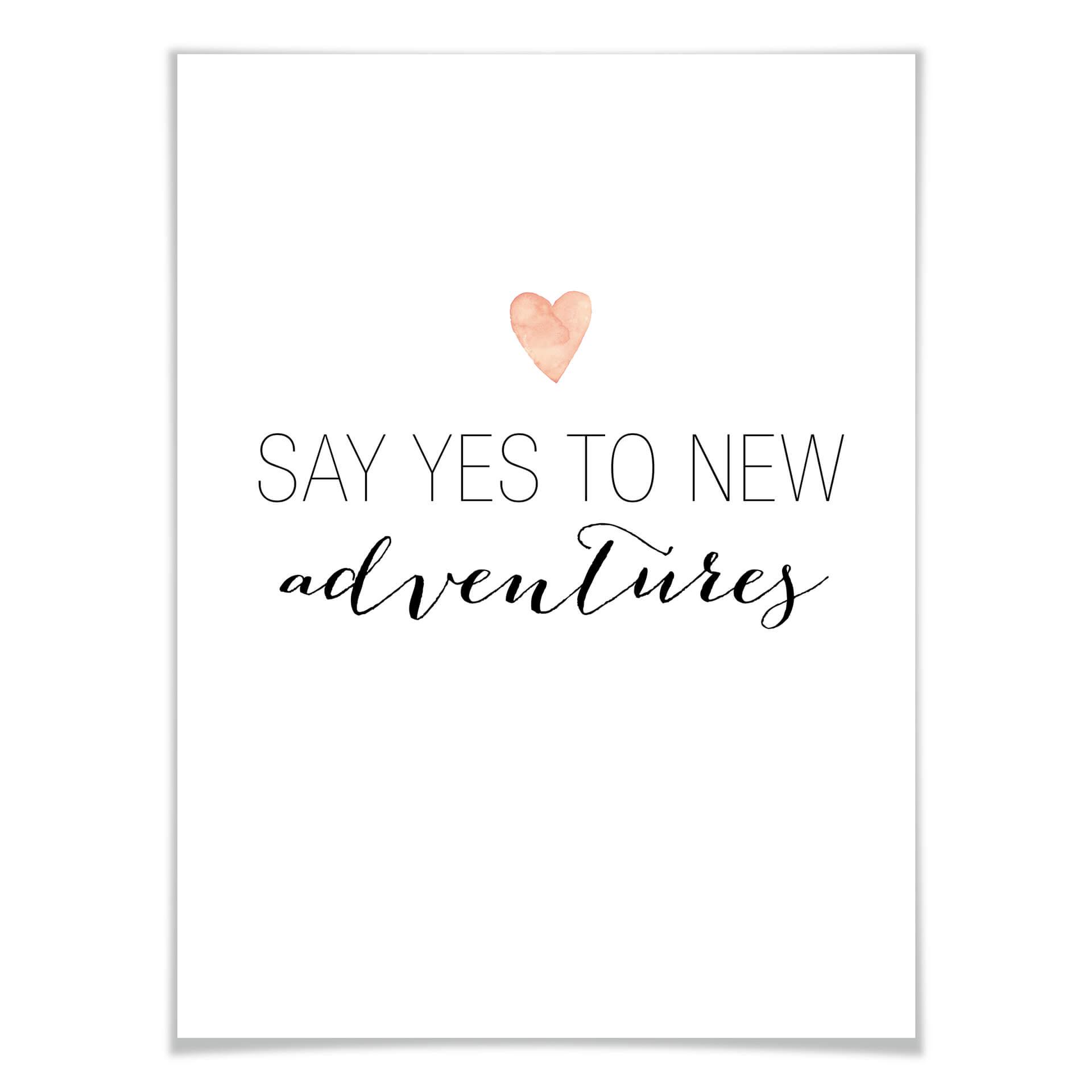Poster Confetti & Cream - Say yes to new adventures