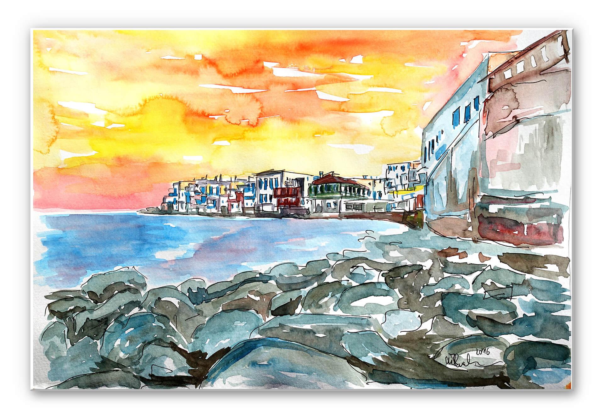 Wanddecoratie Bleichner - Magnificent Mykonos