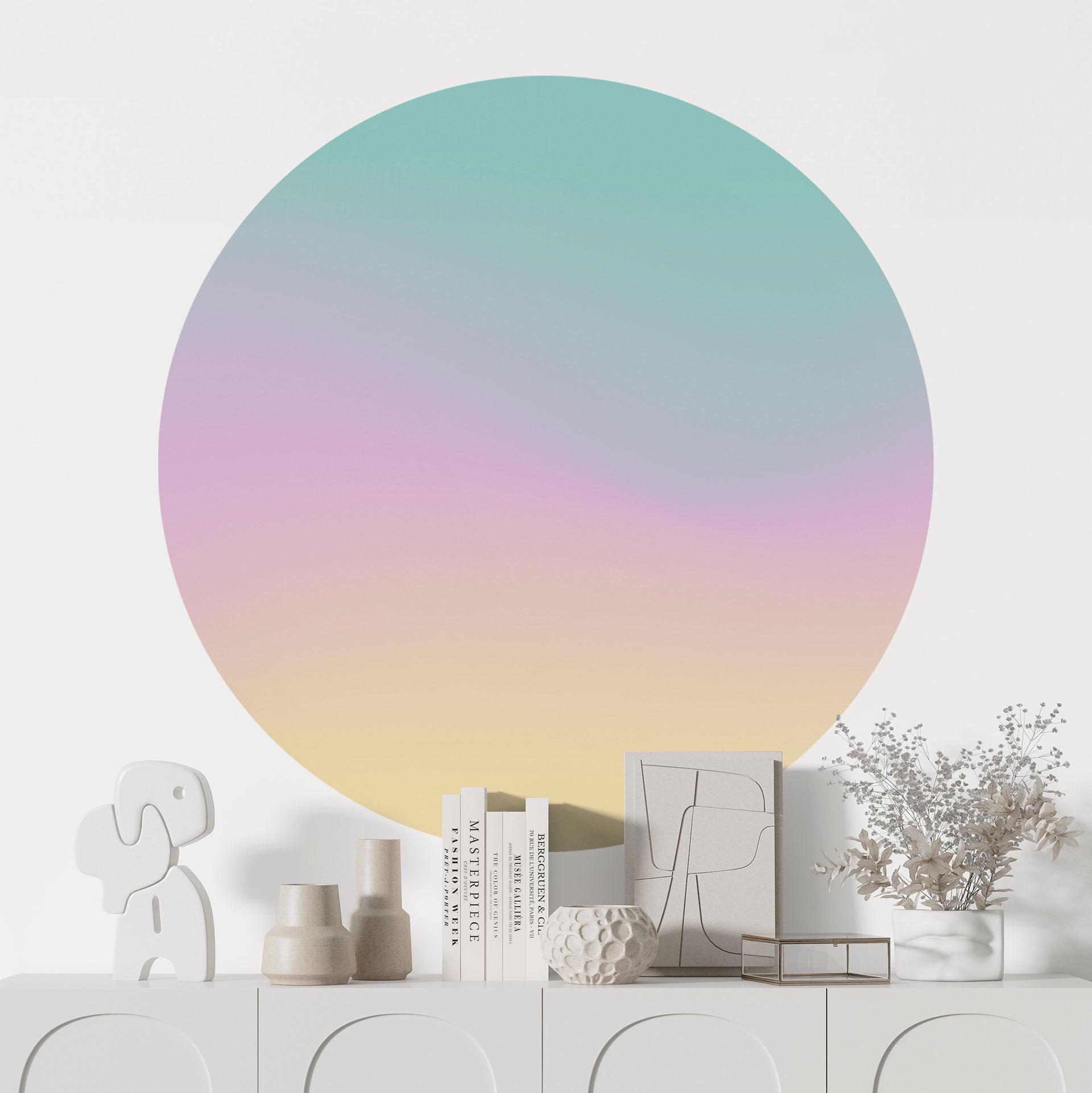 Wall Sticker Ombre - Farverig pastelfarvet himmel