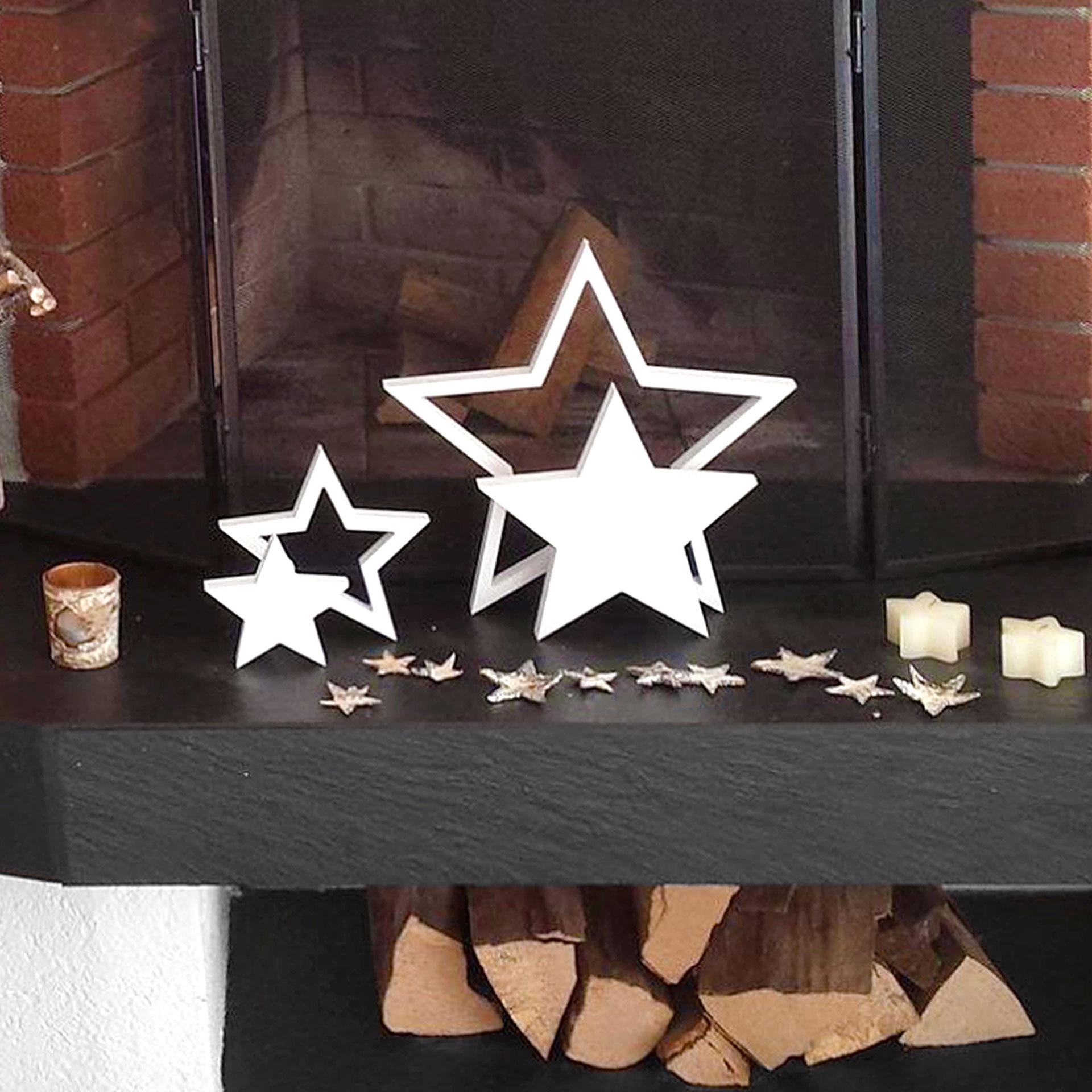 Letra decorativa 3D juego de estrellas (4 piezas)
