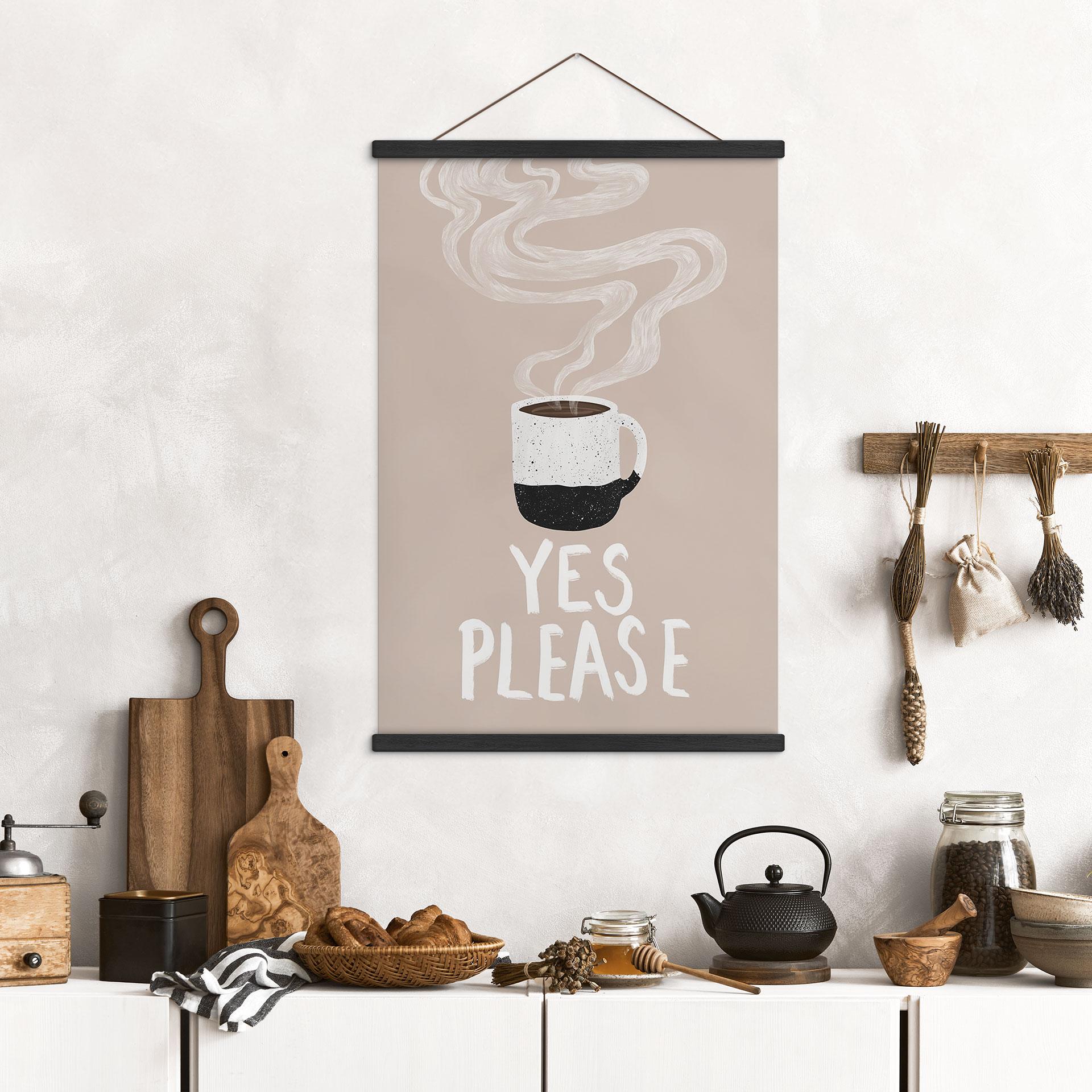Tekstil plakat Varm kop kaffe om morgenen - EMELIEmaria