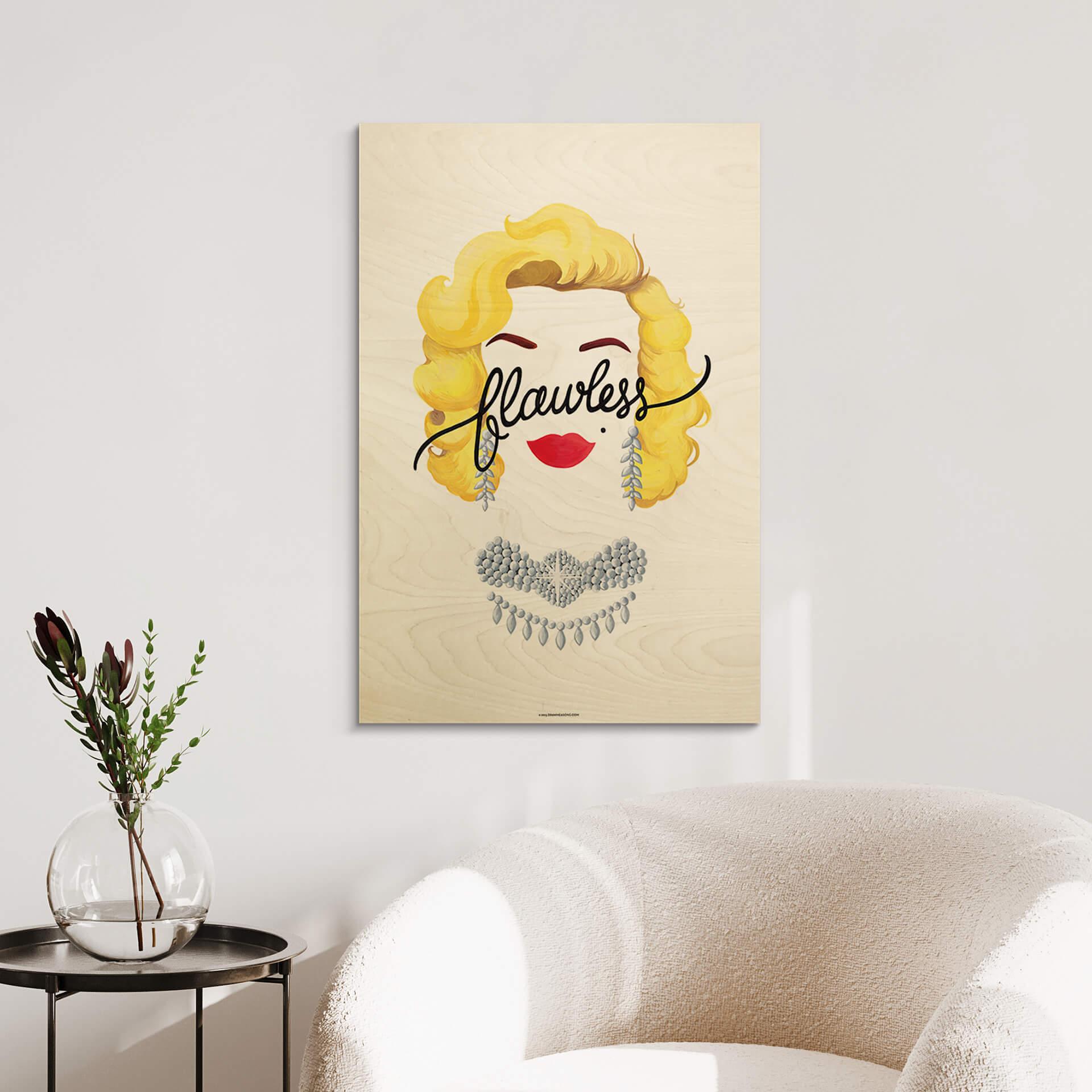 Plakat drewniany Tohmé - Marilyn bez skazy