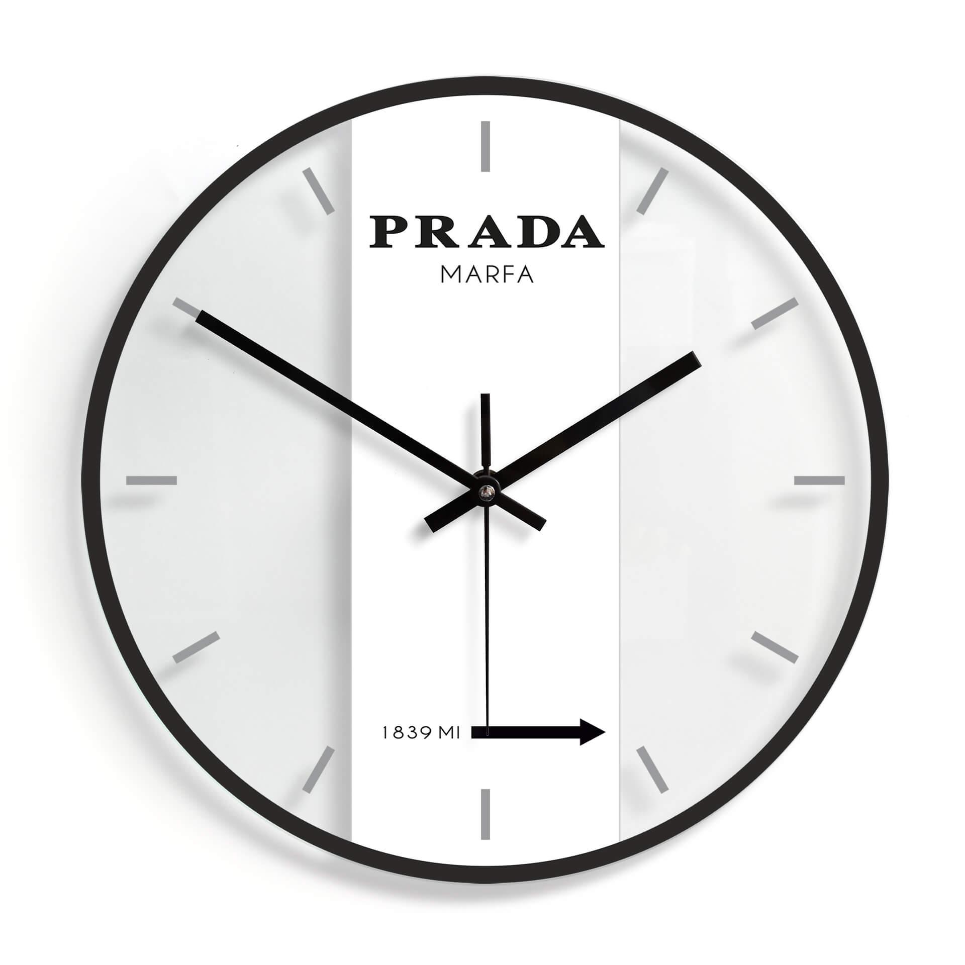 Horloge murale en verre - Prada Marfa