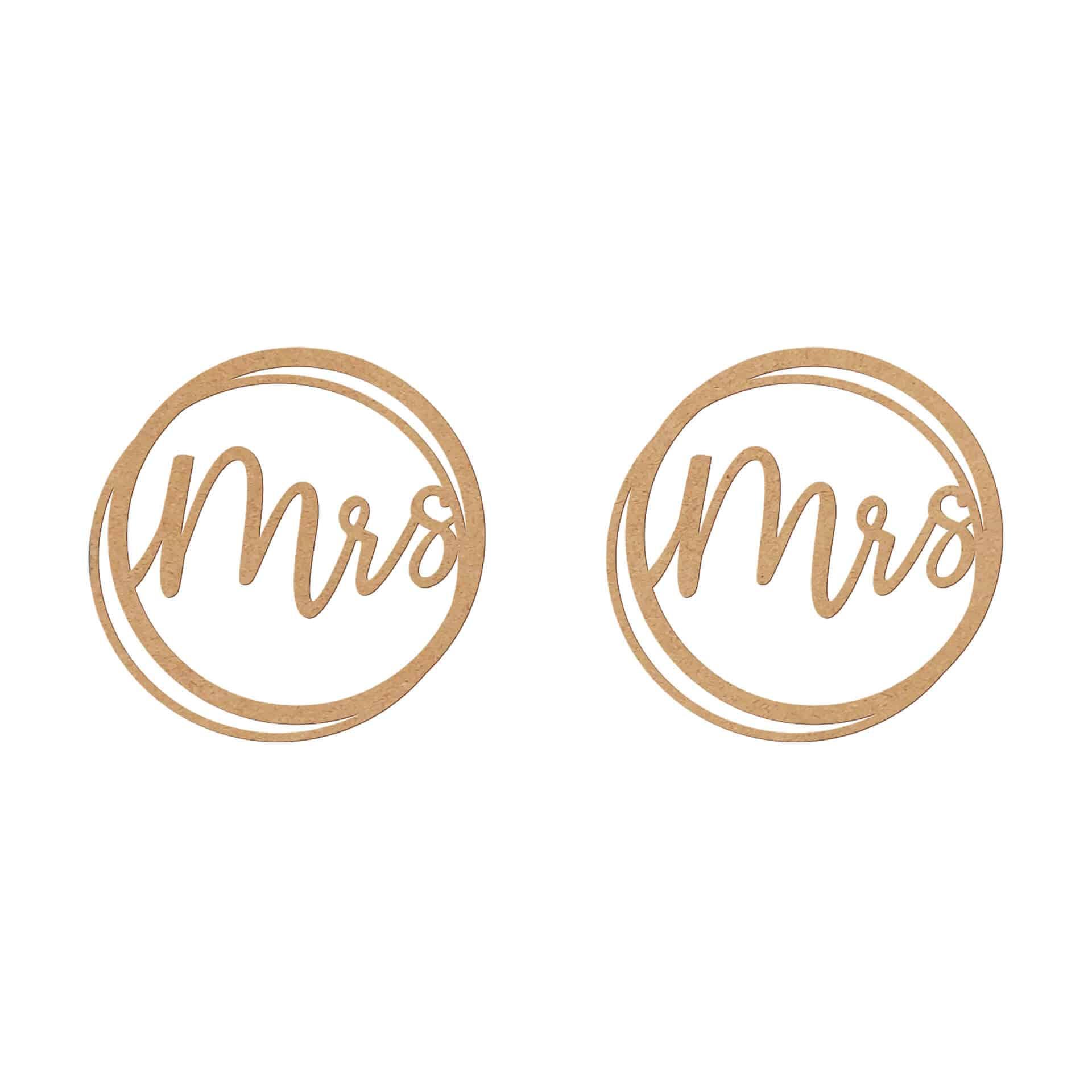 MDF Decoratie Mrs and Mrs