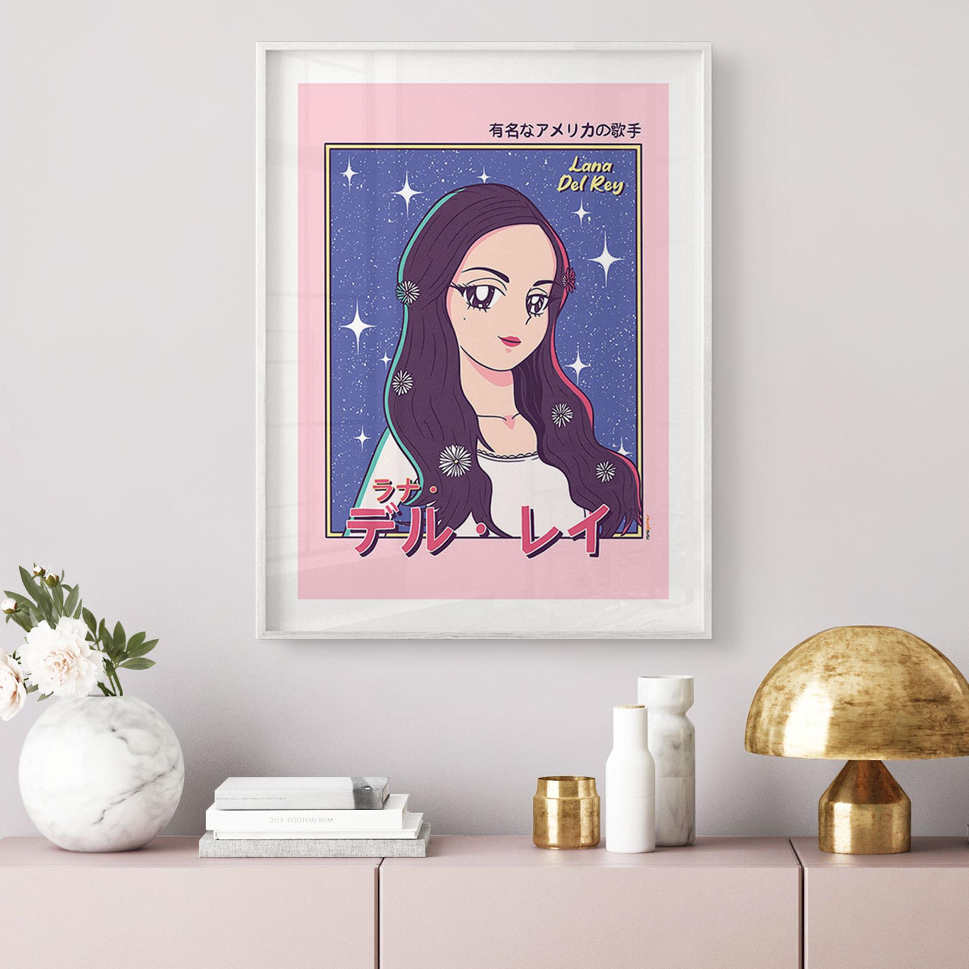 Poster Anime-Girl "Lana del Rey" - Gomes