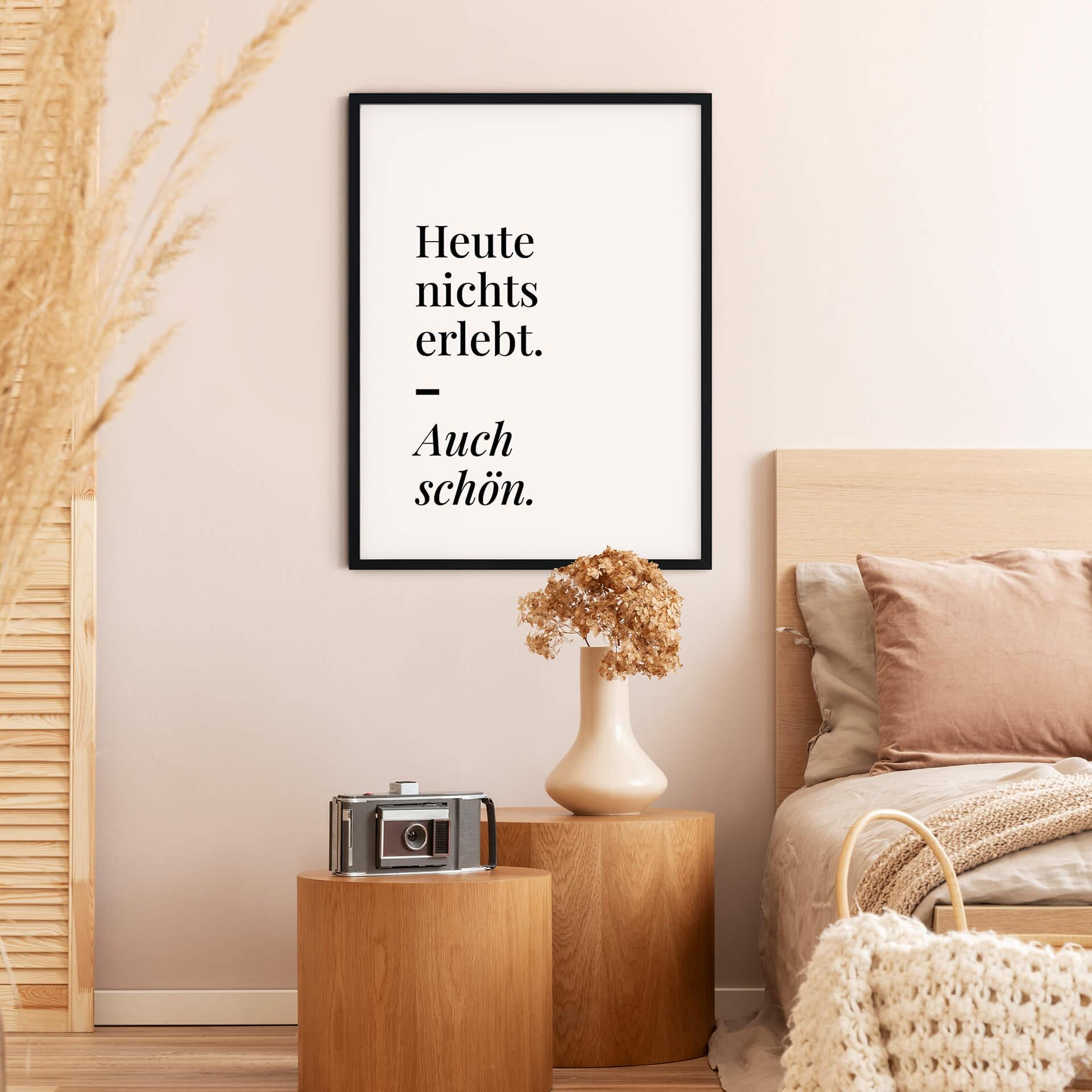 Poster Heute nichts erlebt