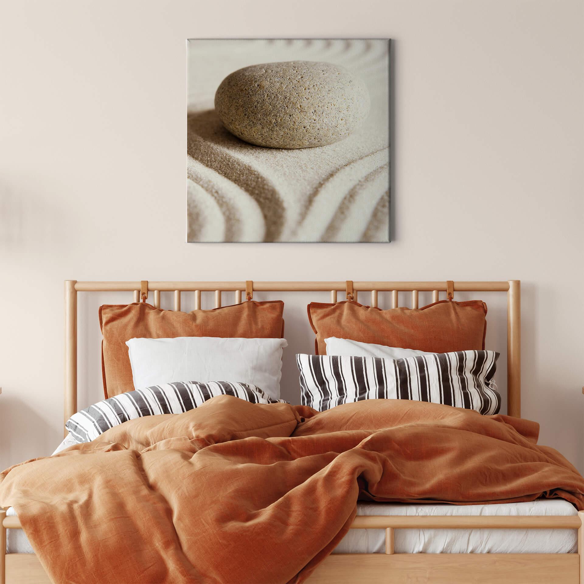 Lienzo Piedra en Arena 1 - Cuadrado