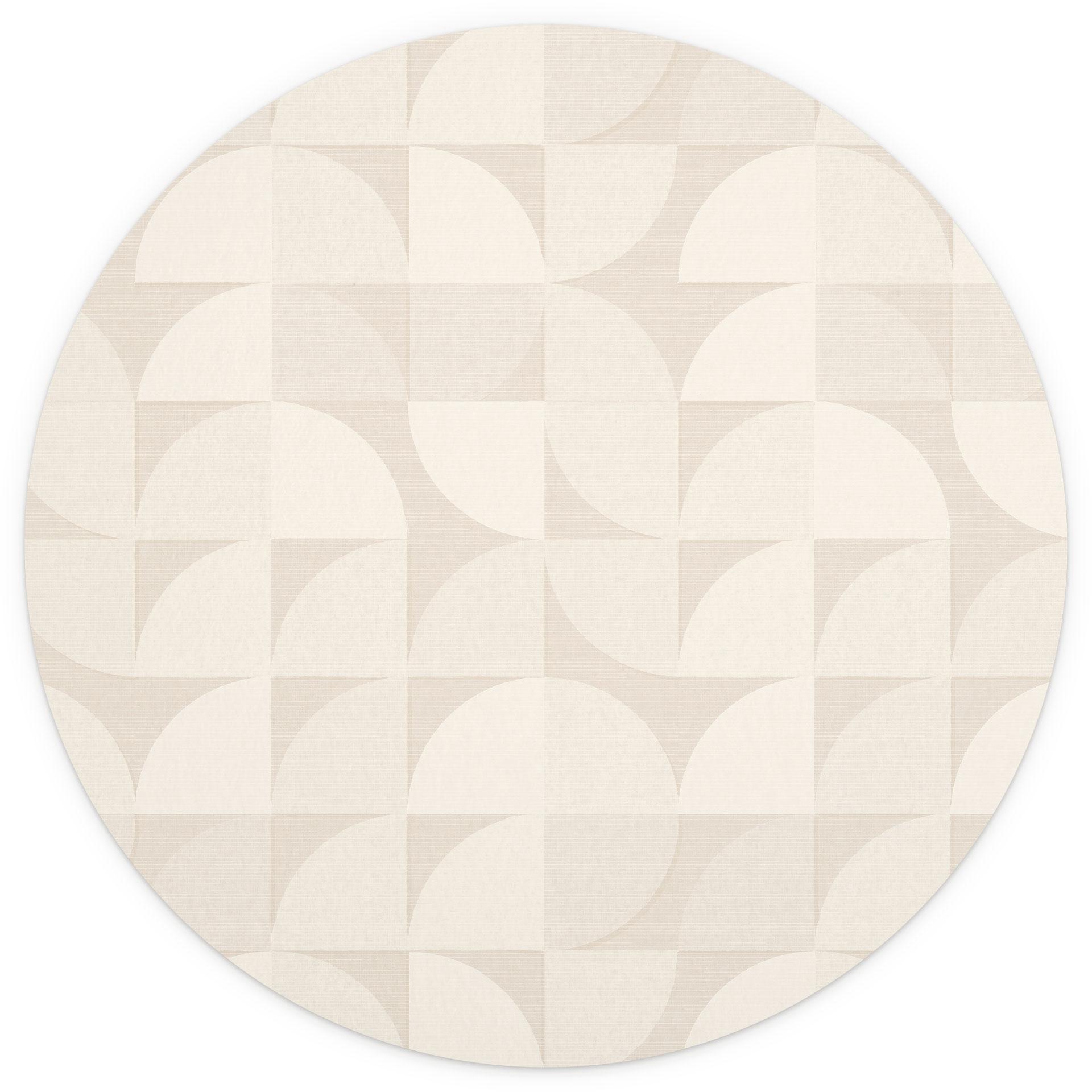 Retro stijl halfcirkelvormig Fotobehang - Bloomery Decor - Rond - zelfklevend/niet-geweven