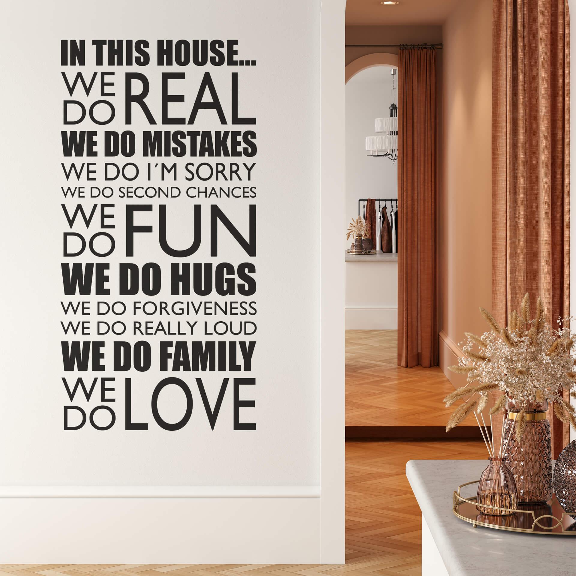 In this house...