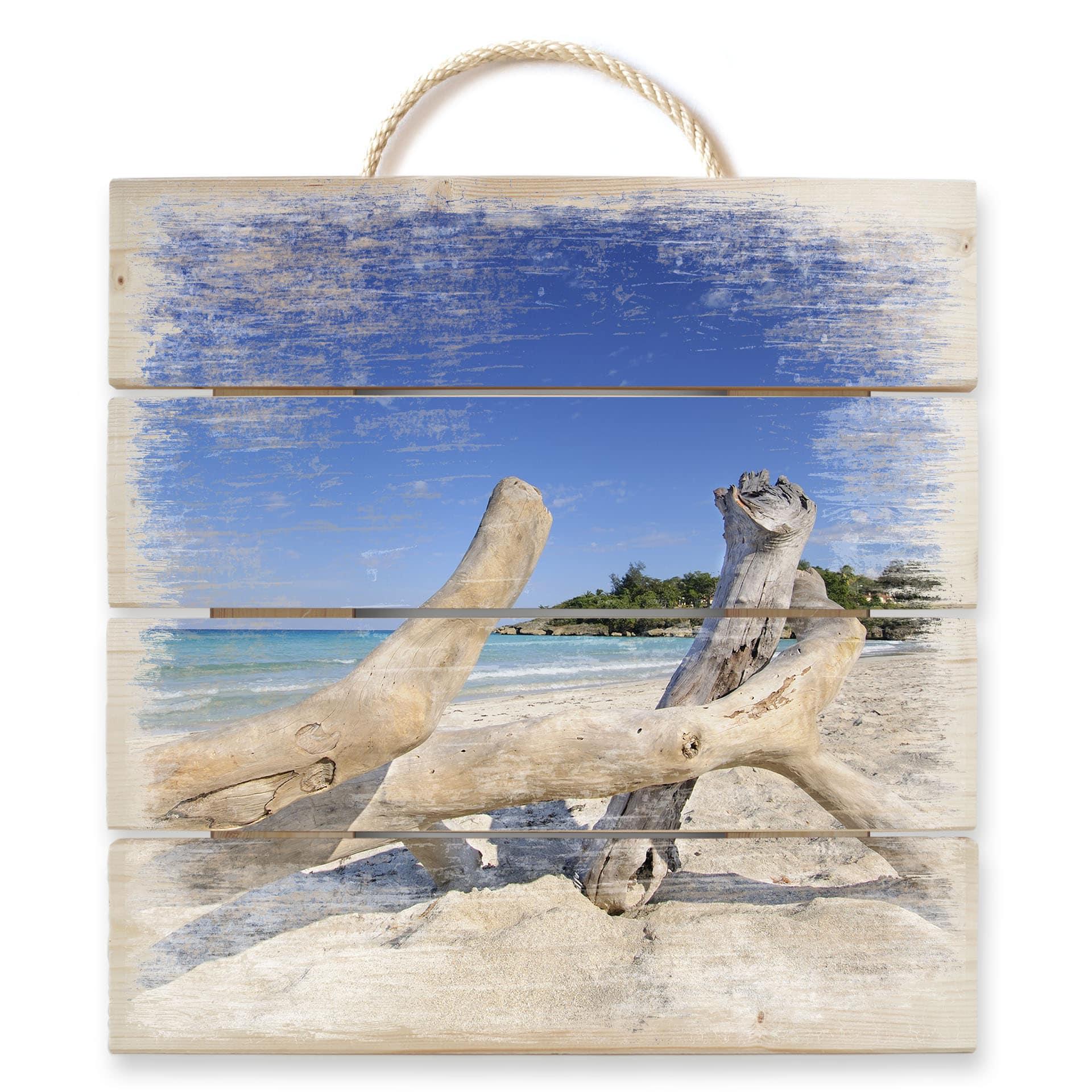 Houten Wanddecoratie op het Strand
