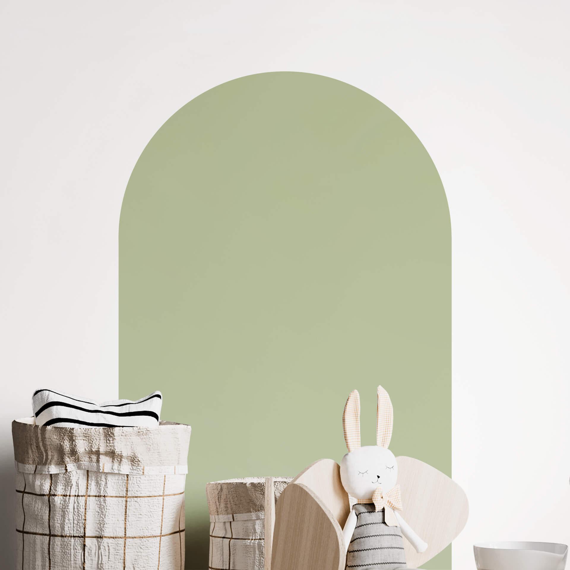 Wallsticker Rund bue bred - Pistacie