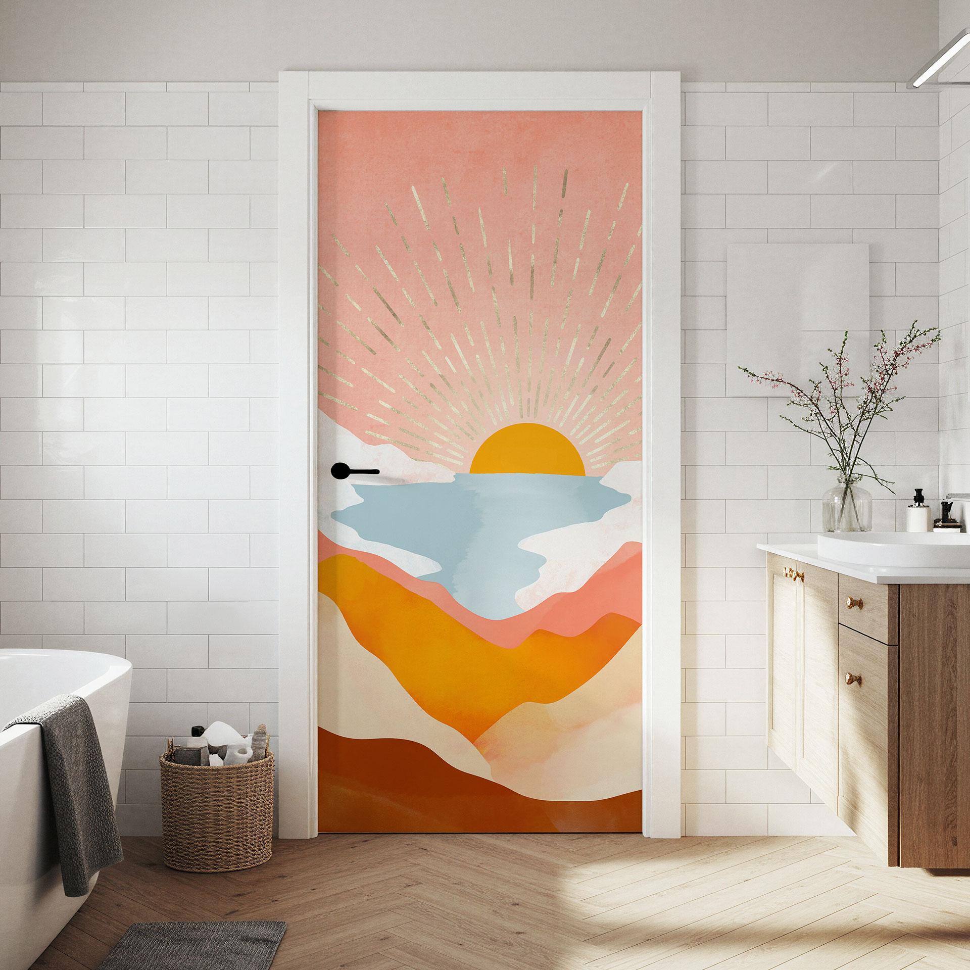 Vinilo para puertas día de verano - SpaceFrog Designs - Decoración autoadhesiva para puertas