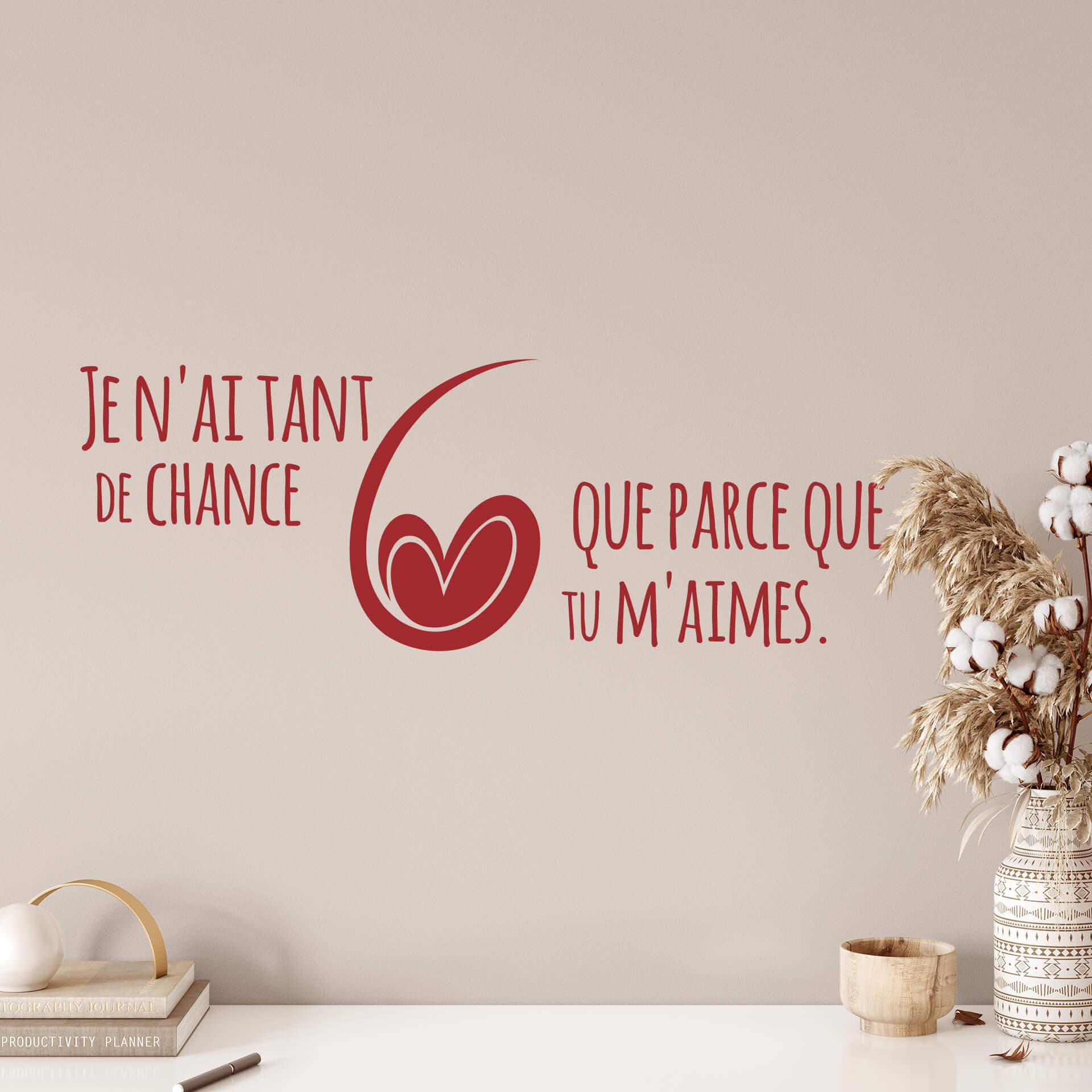 Adesivo murale - Je n'ai tant de chance